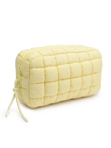 Cloud Nine Quilted Puffer Pouch - Butter