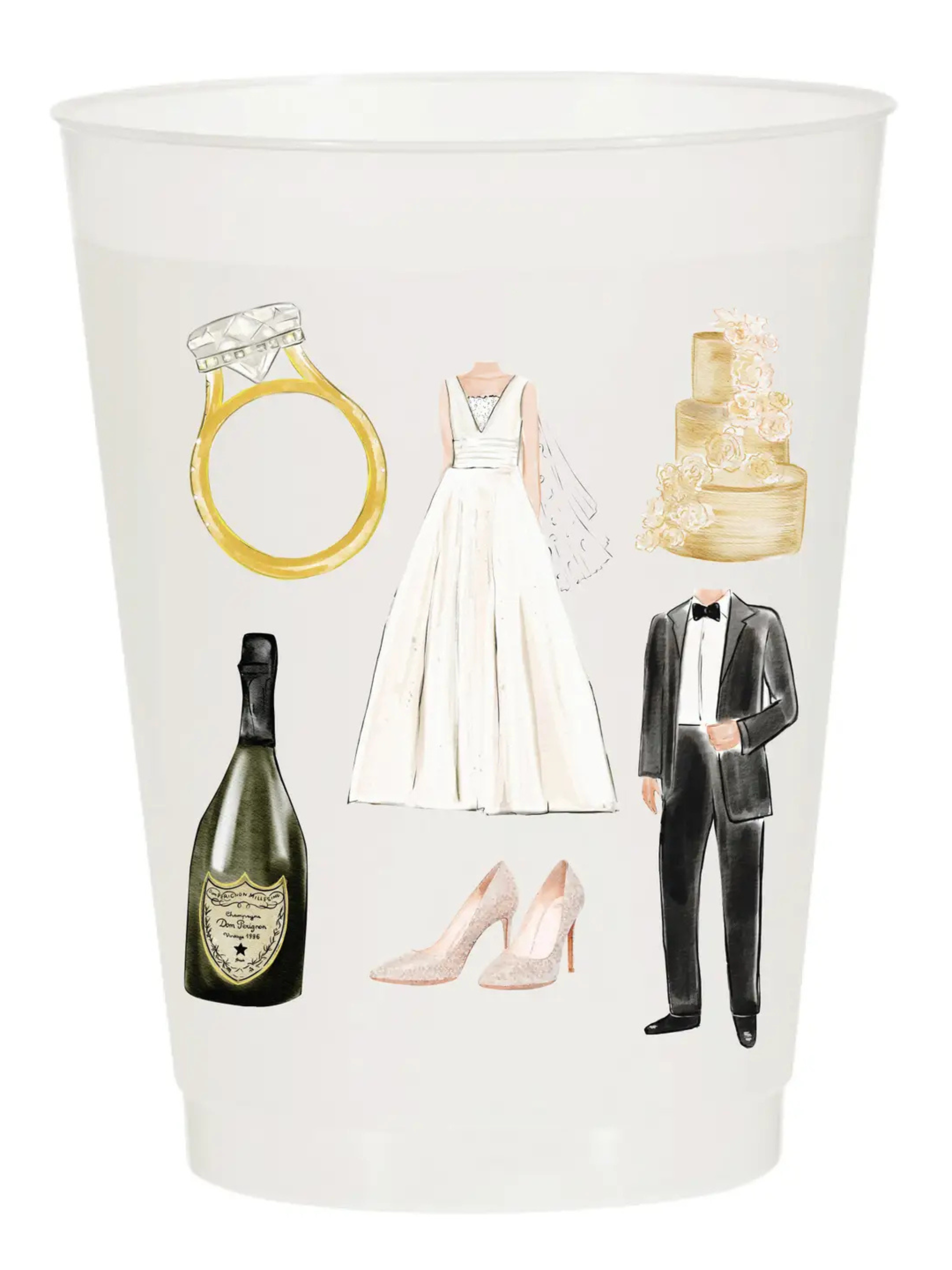 Wedding Collage Cups