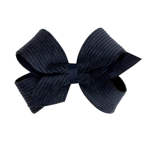 Corduroy Bow - Navy