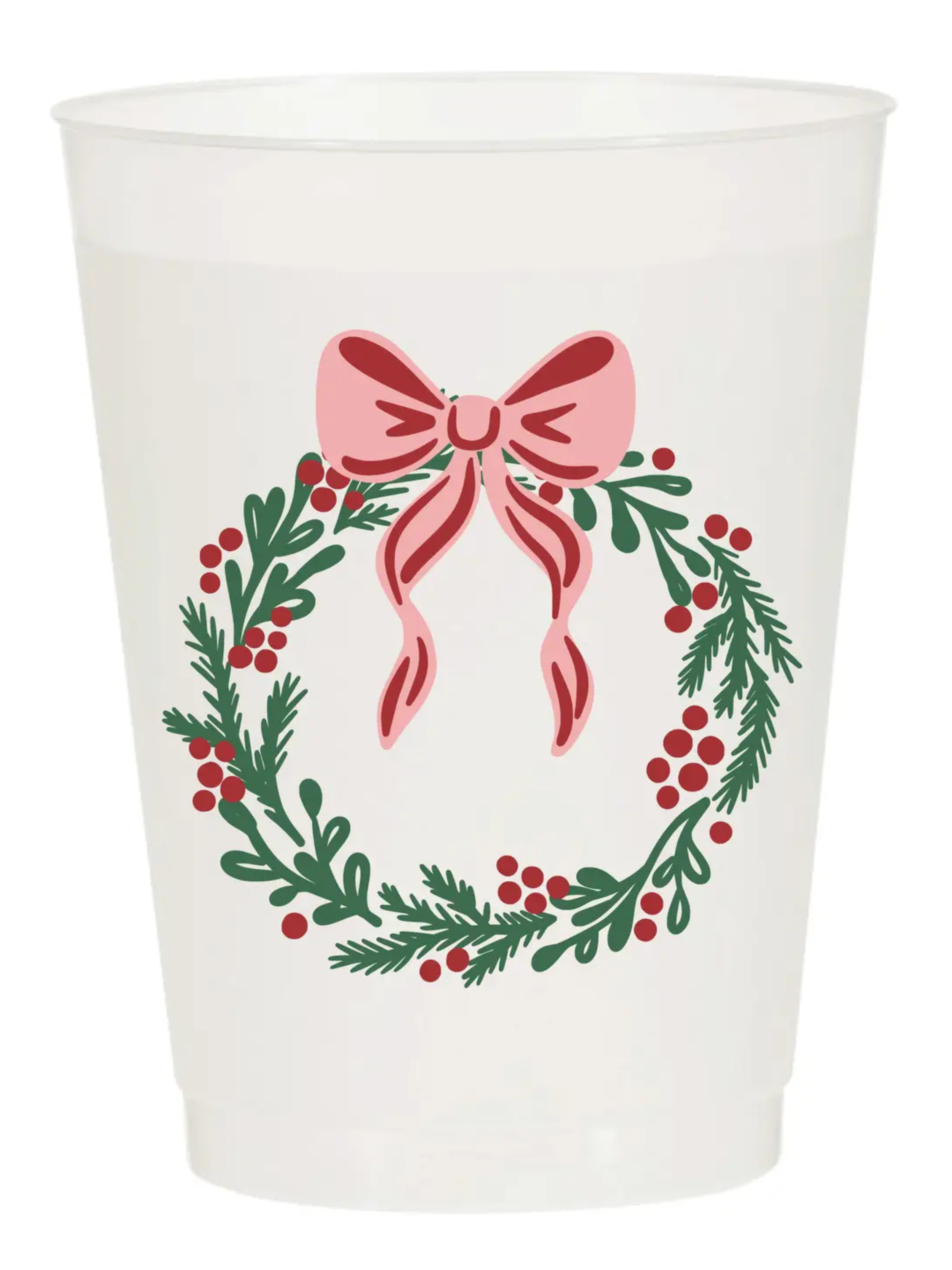 Christmas Wreath Reusable Cups