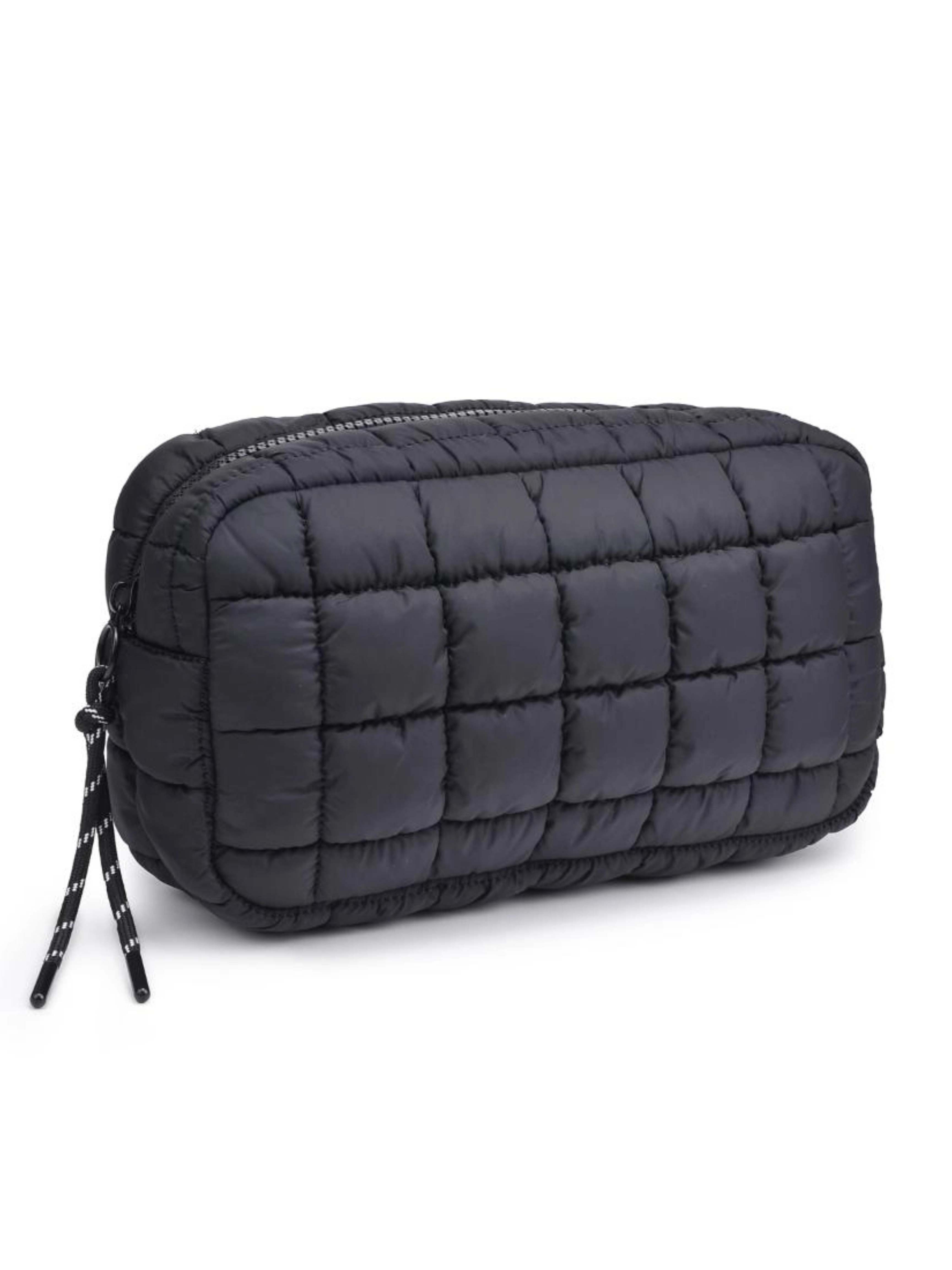 Cloud Nine Quilted Puffer Pouch - Black