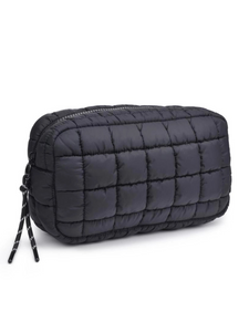 Cloud Nine Quilted Puffer Pouch - Black