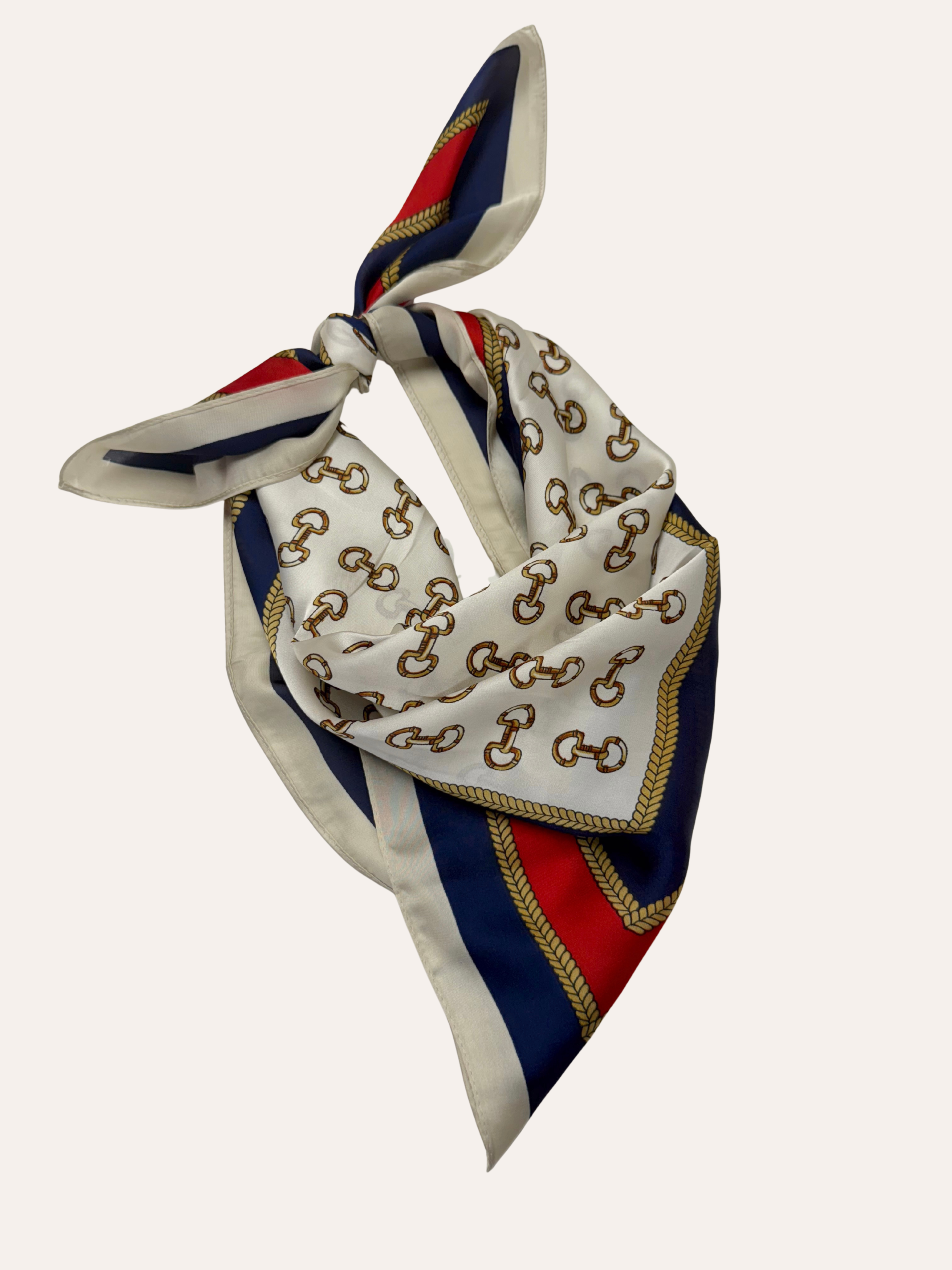 Navy Horsebit Scarf