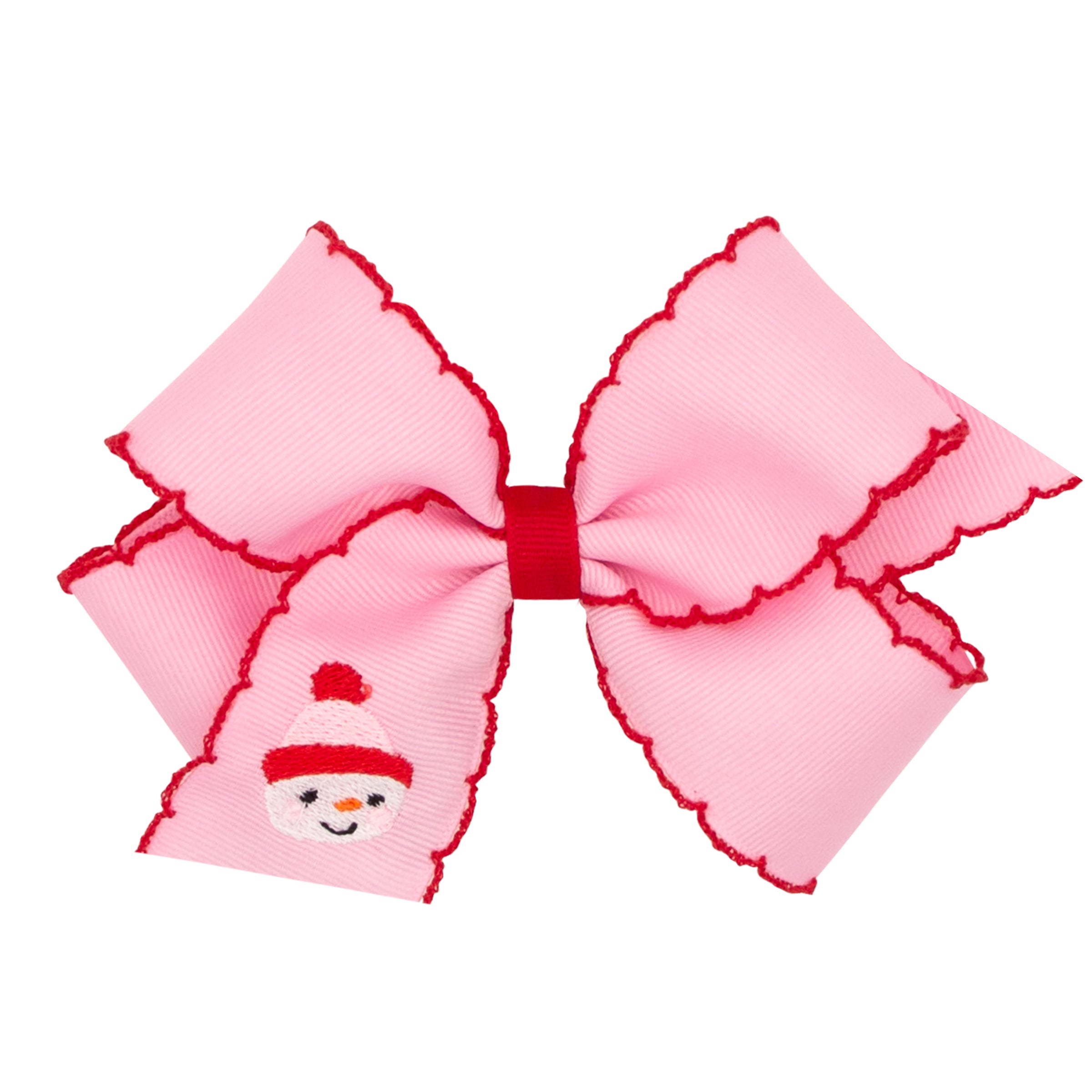 Pink Snowman Bow