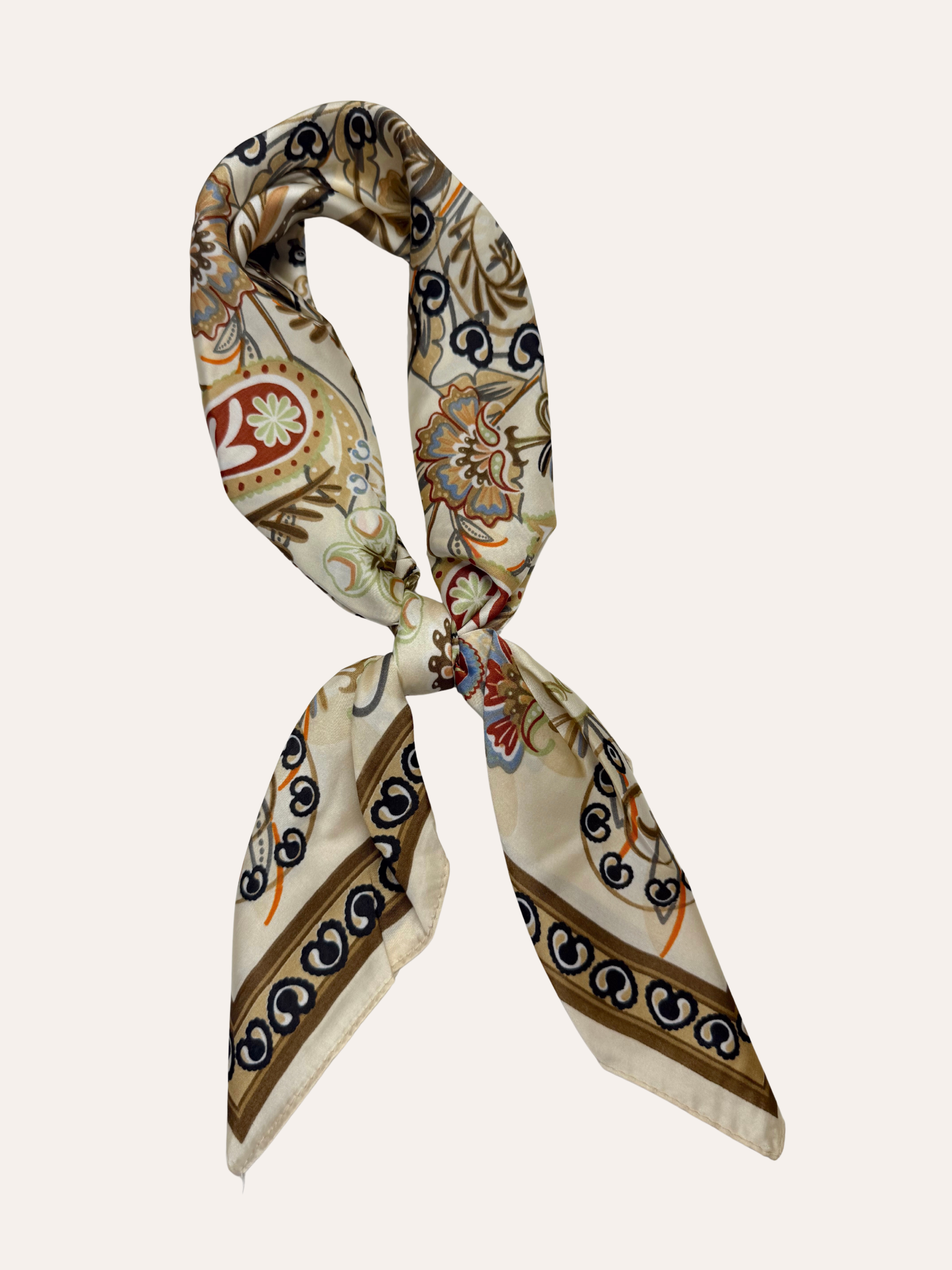 Ivory Multi Bandana Scarf