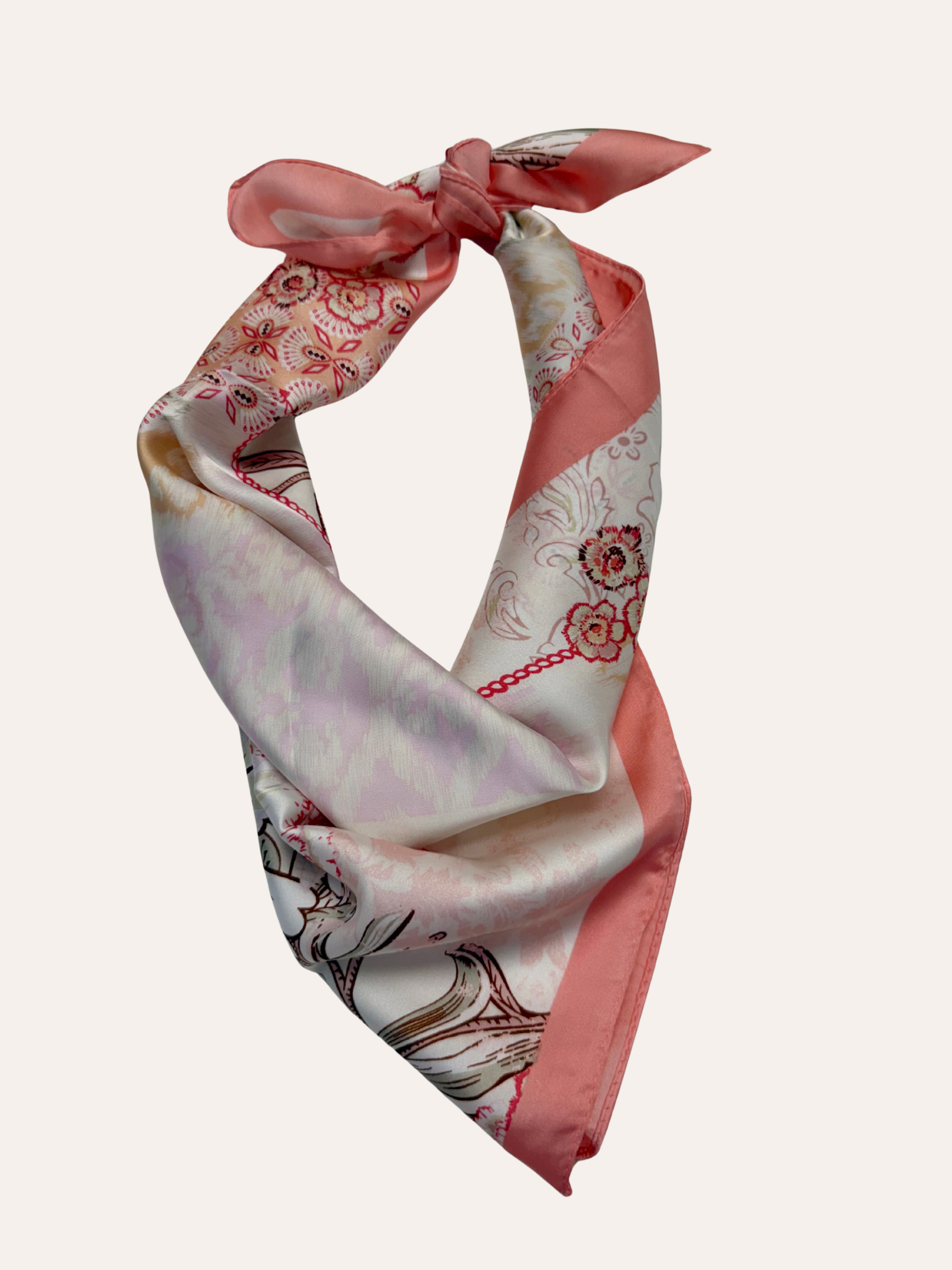 Pink Floral Scarf