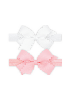 2 Pack Baby Band - Pink/White
