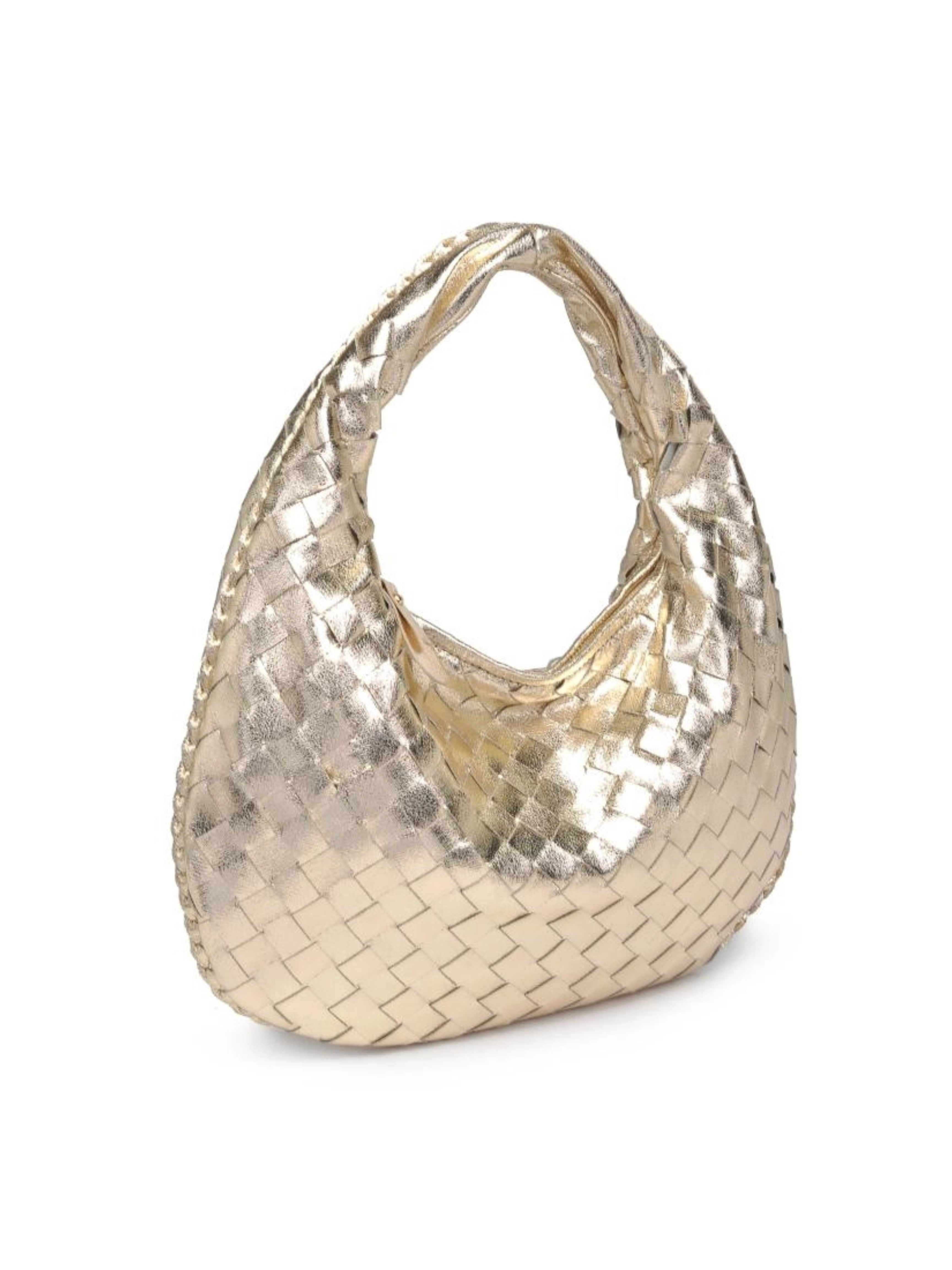 Venita Woven Shoulder Bag - Gold