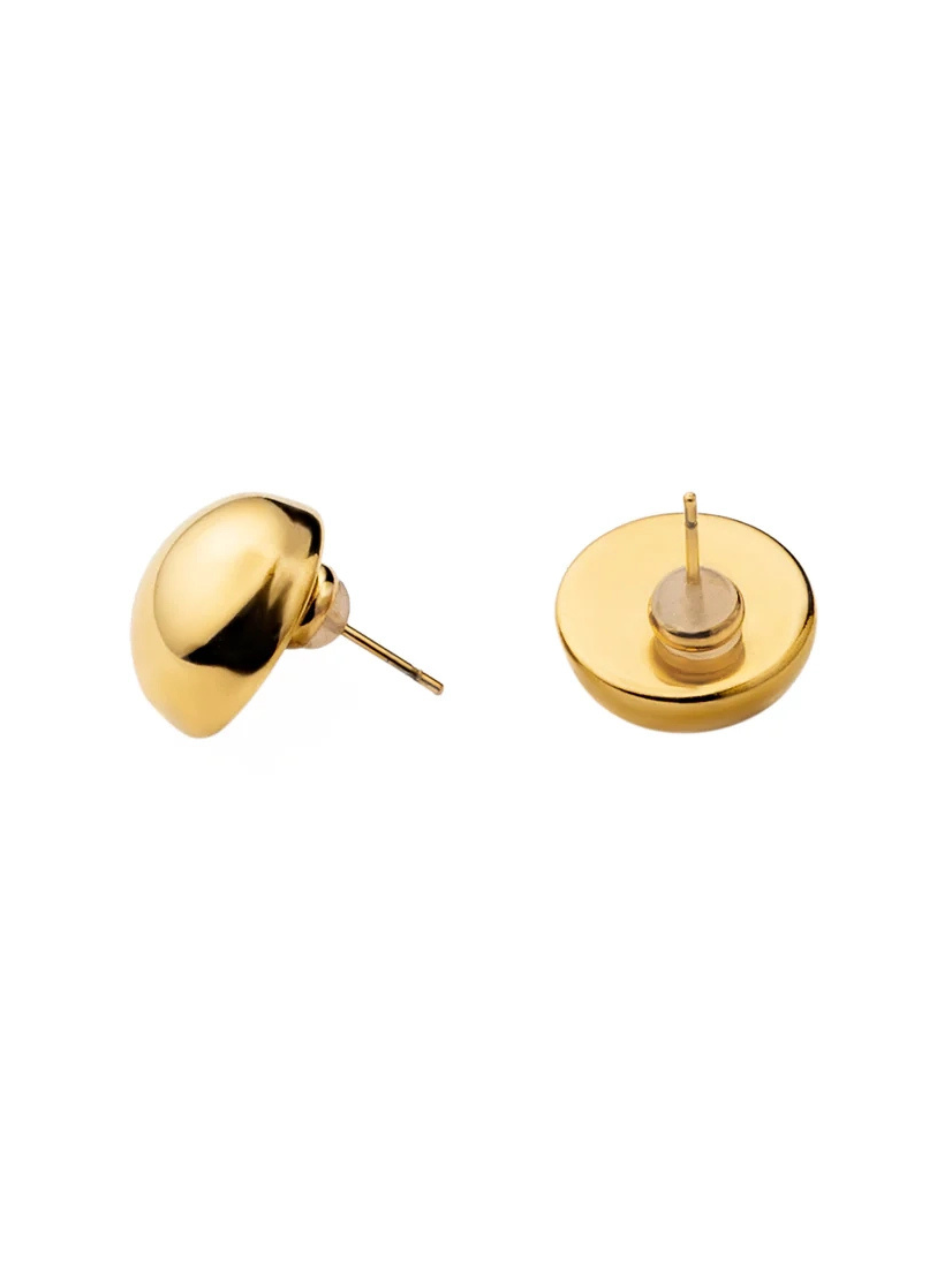Waterproof Gold Button Studs