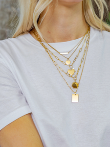 Gold Diamond Heart Necklace