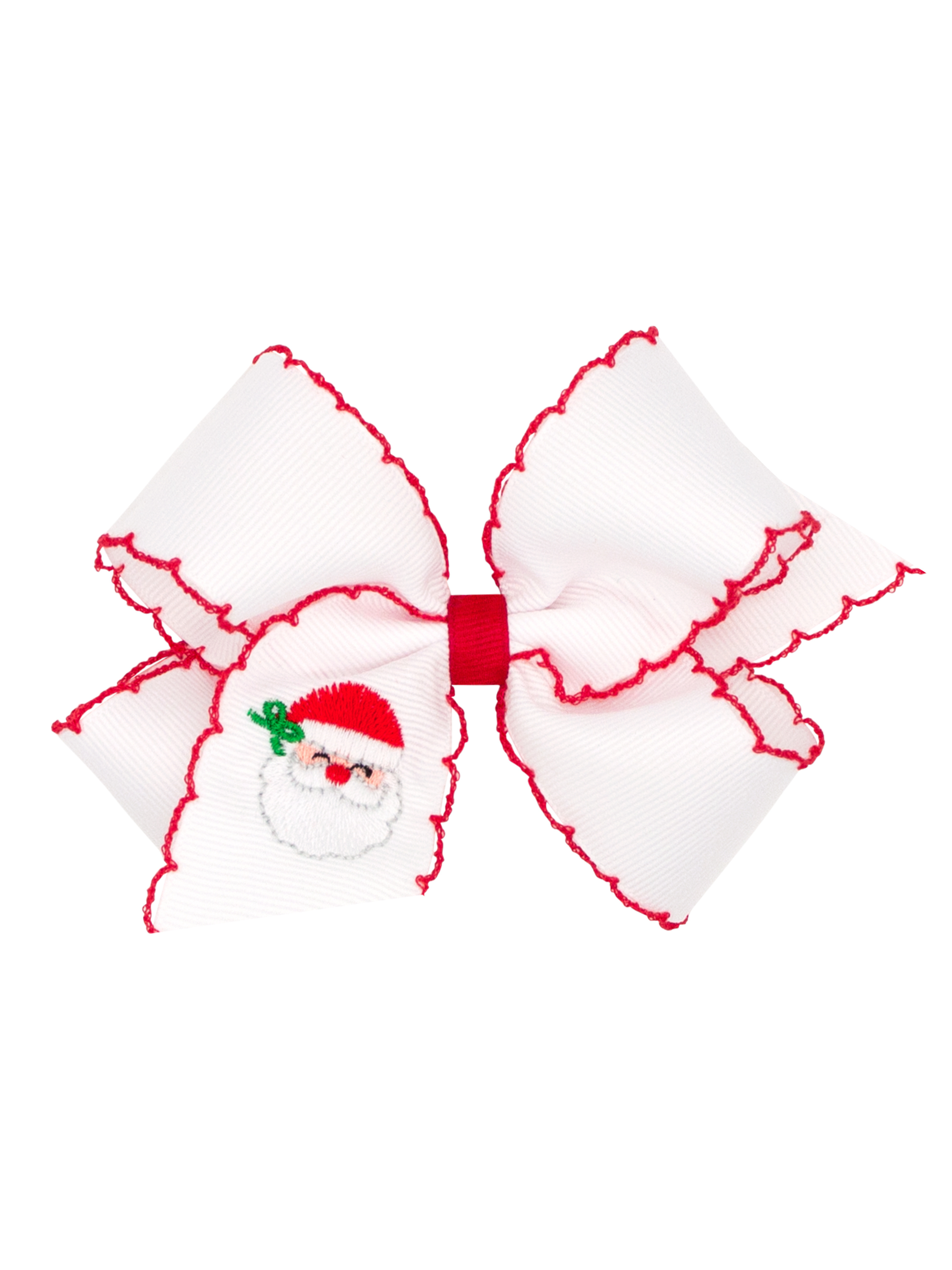 Medium White Santa Bow