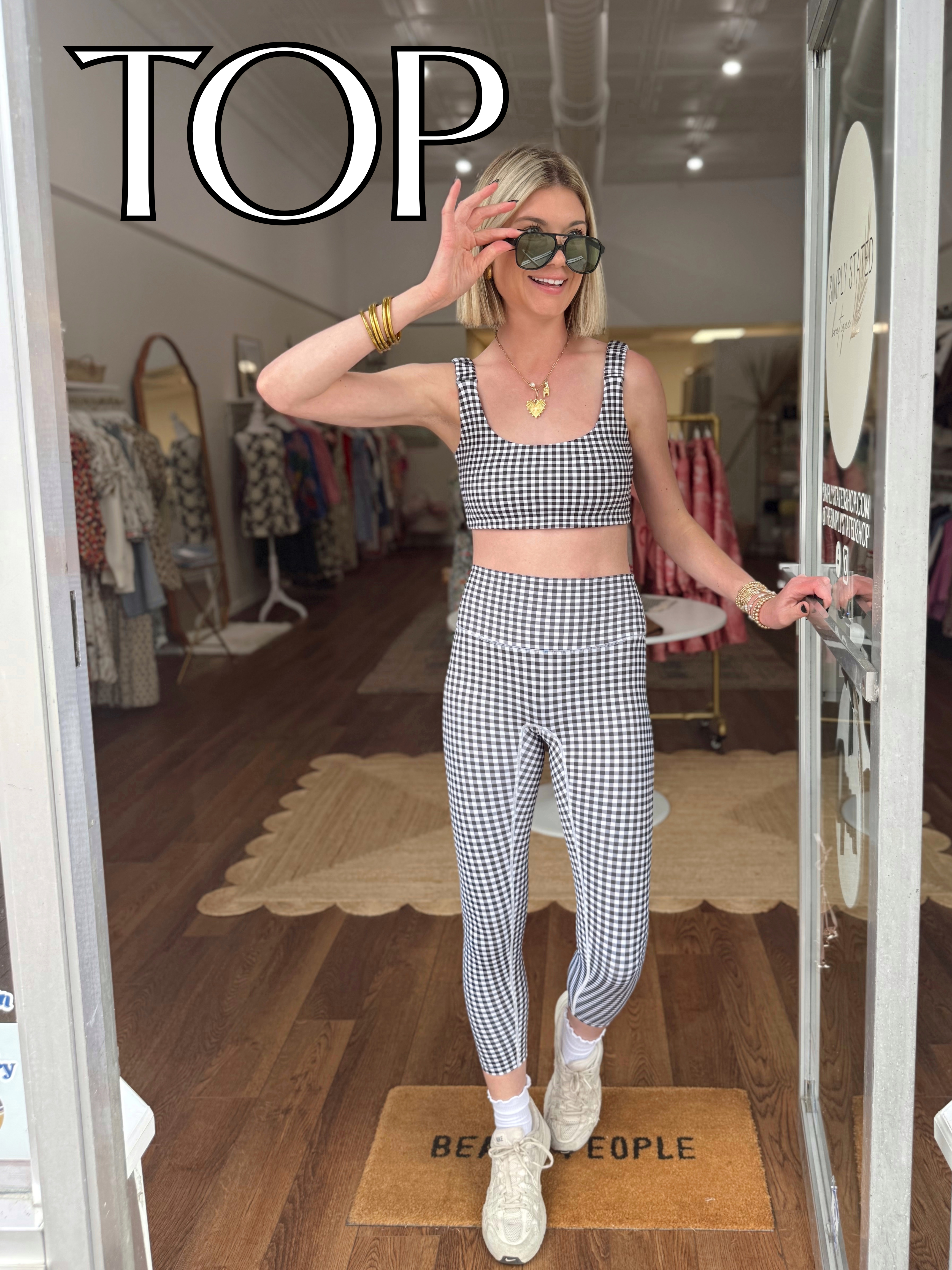 Gingham Sports Bra