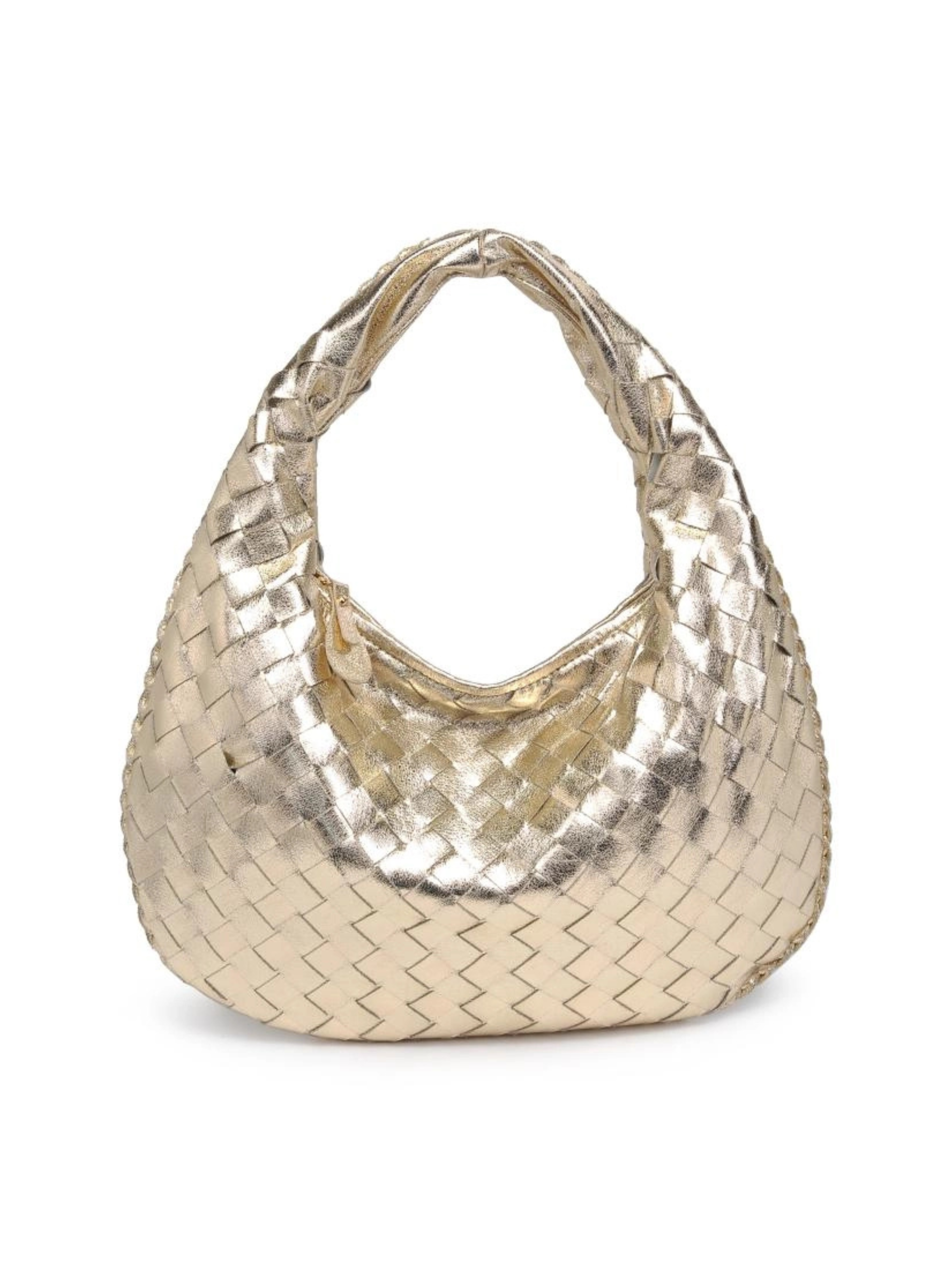 Venita Woven Shoulder Bag - Gold