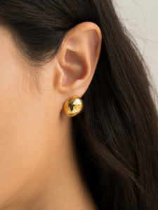 Waterproof Gold Button Studs