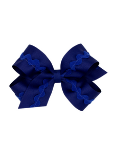 Blue Ric Rac Bow