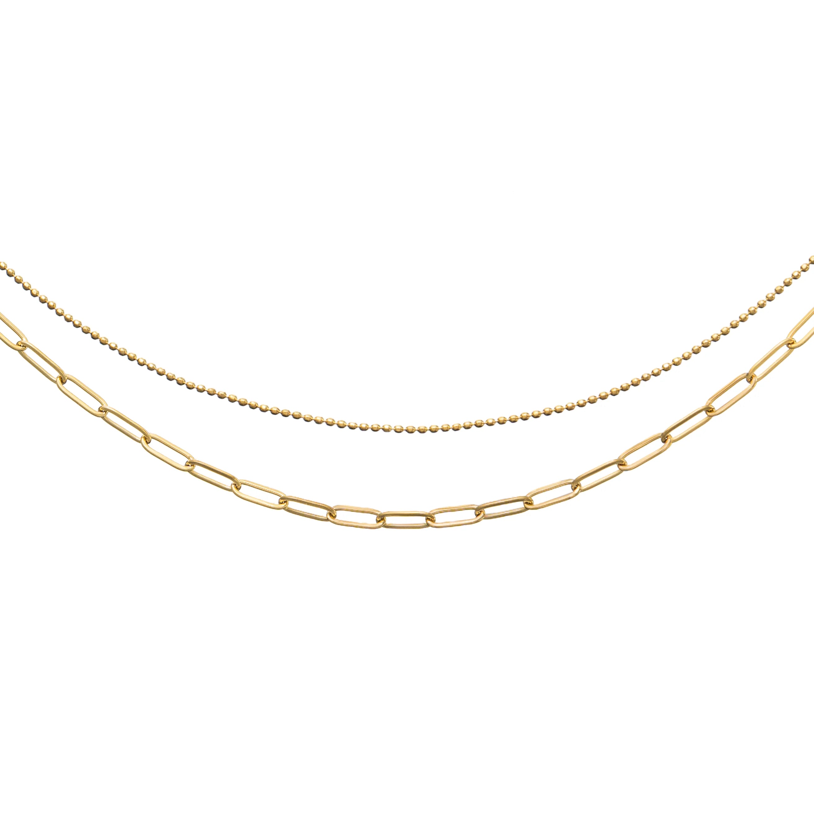 Paperclip Layered Choker