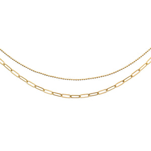 Paperclip Layered Choker