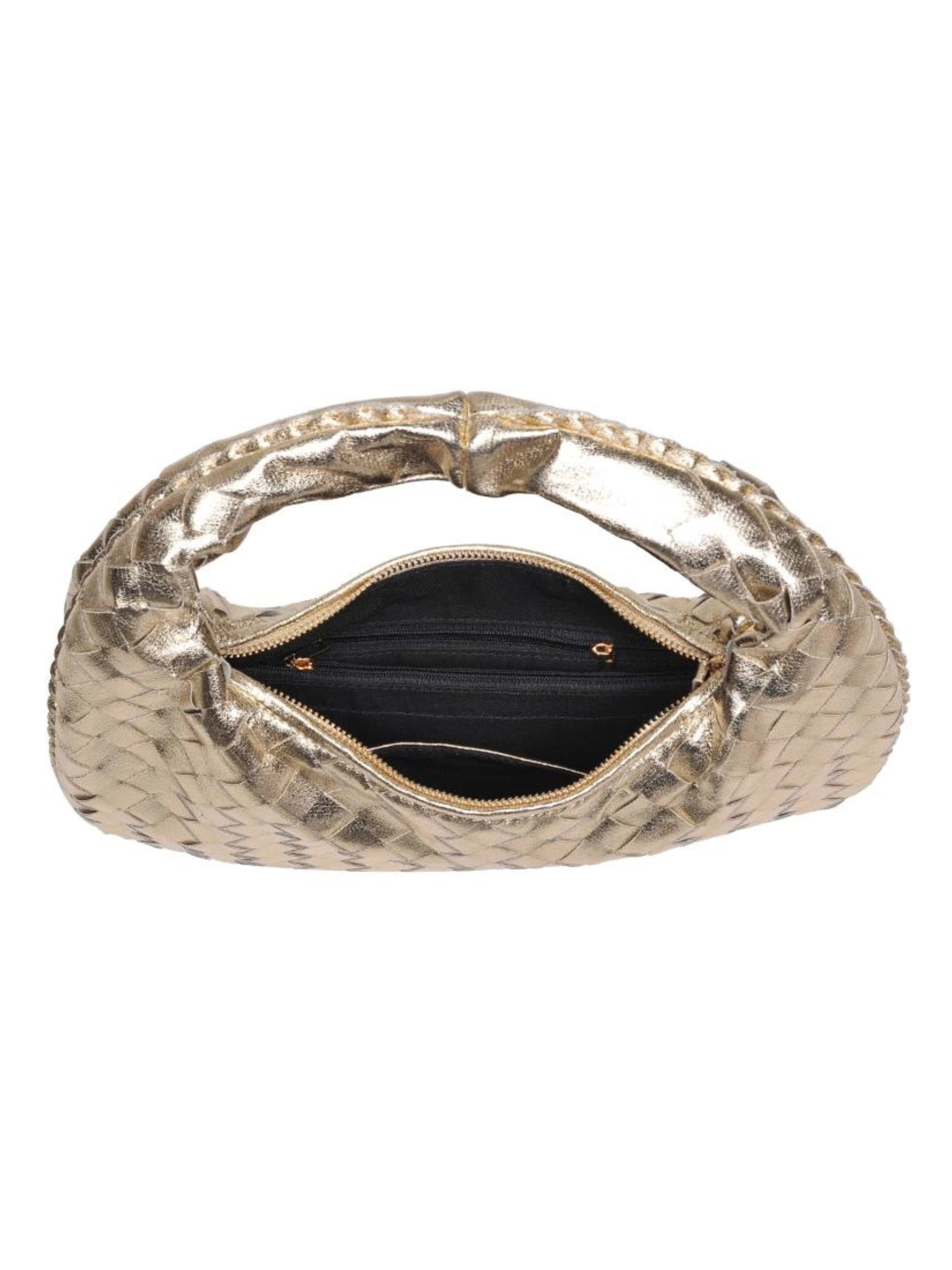Venita Woven Shoulder Bag - Gold