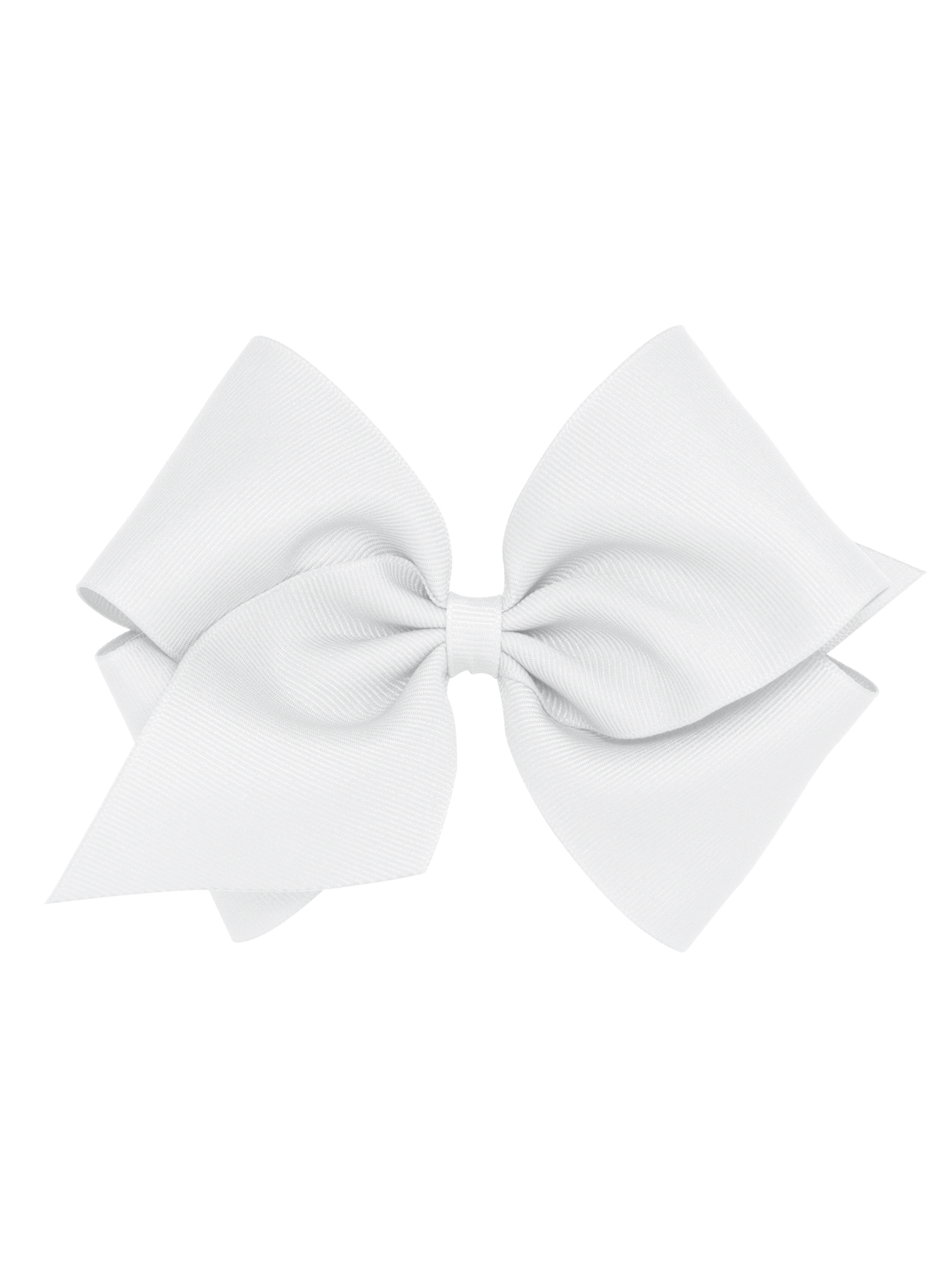 Mini King Grosgrain Bow - White