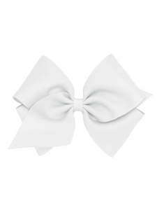 Mini King Grosgrain Bow - White