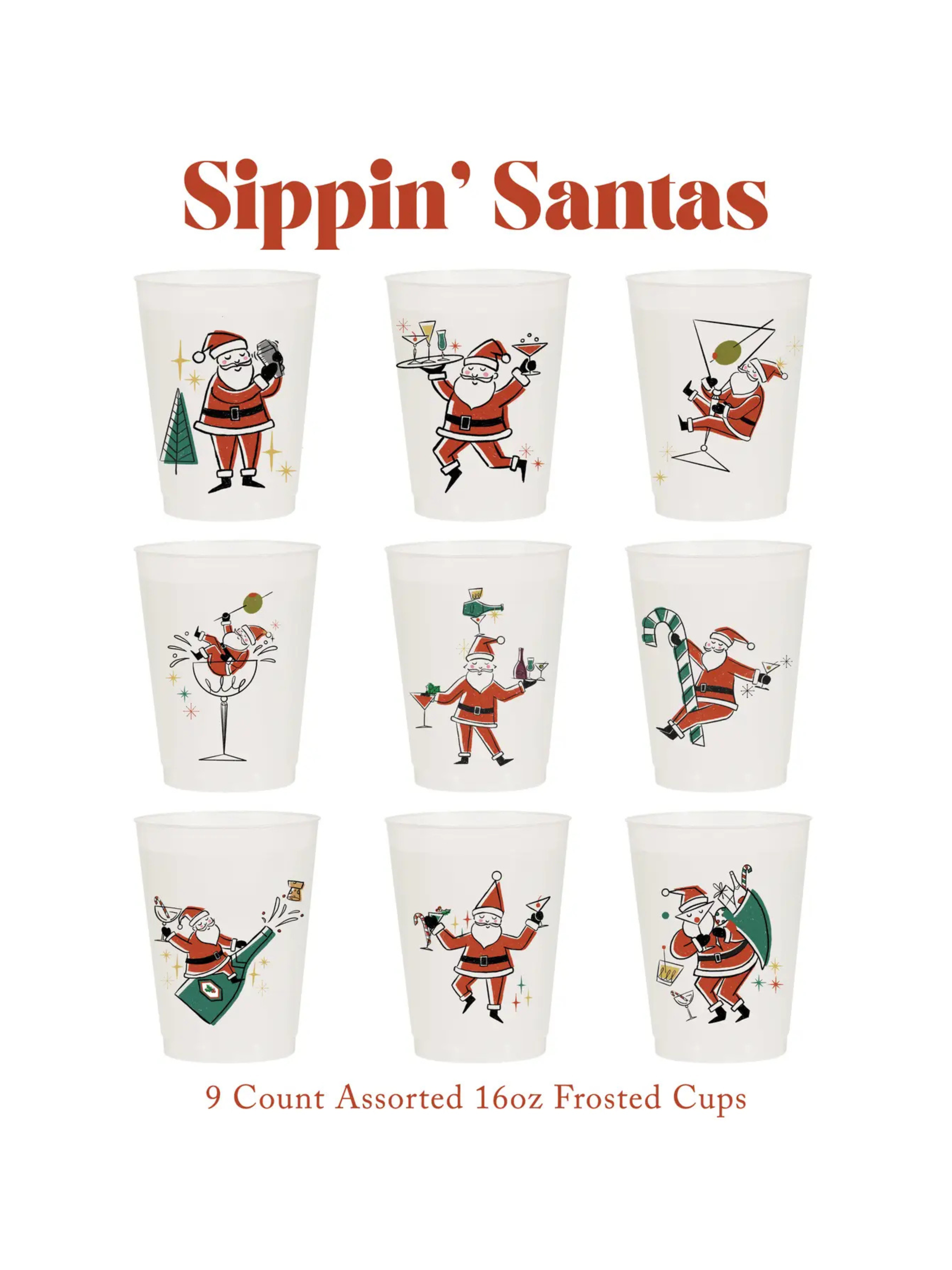 Sippin' Santa Reusable Cups