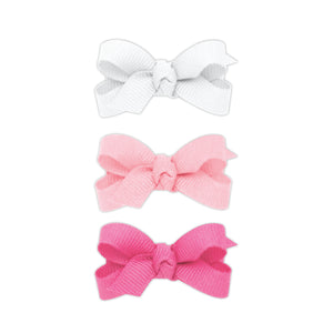 Baby Bow 3 Pack - Pink/White