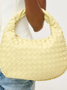 Venita Woven Shoulder Bag - Butter