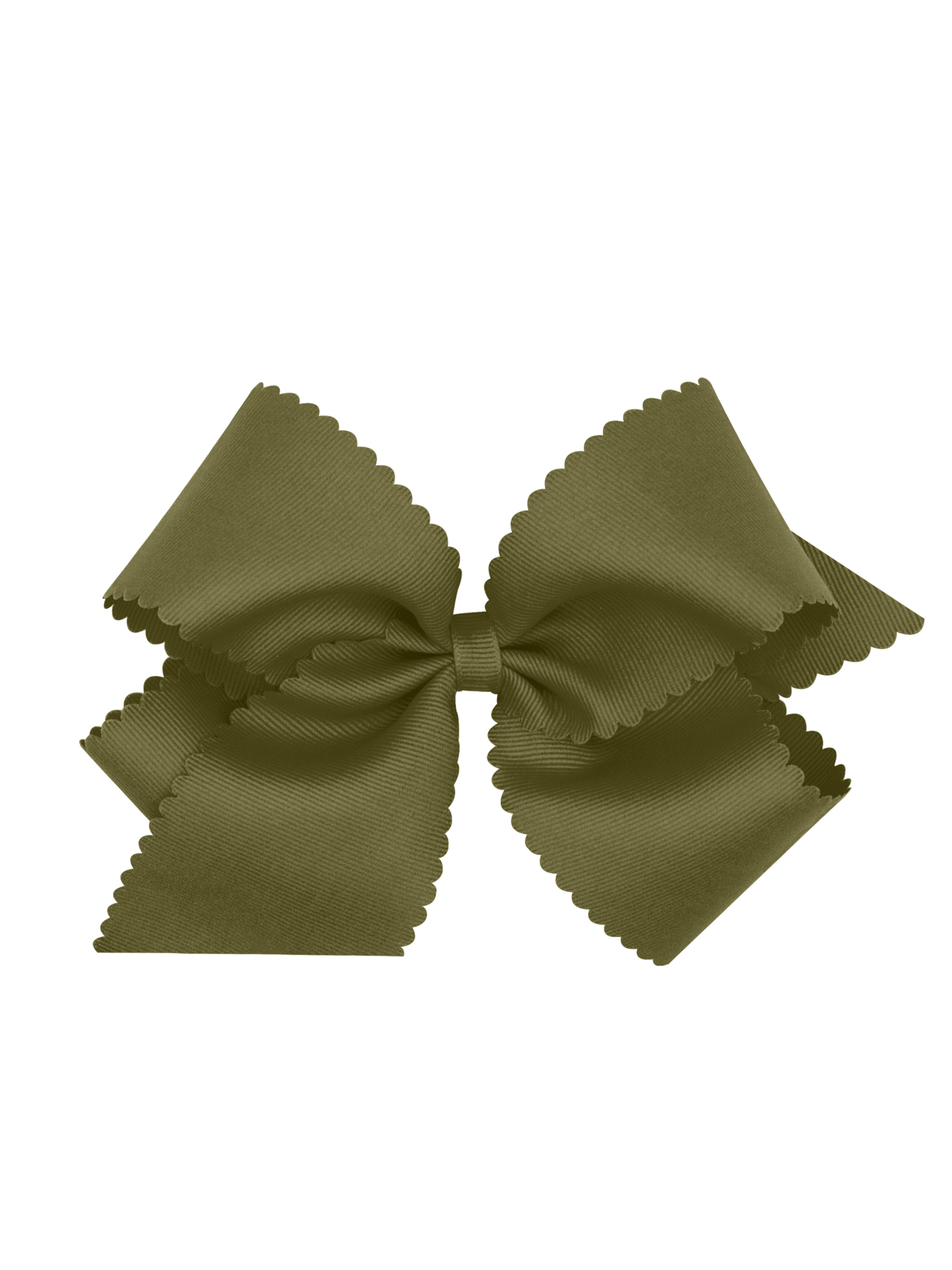 King Scalloped Grosgrain Bow - Sage