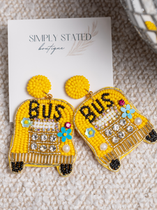 School Bus Earring