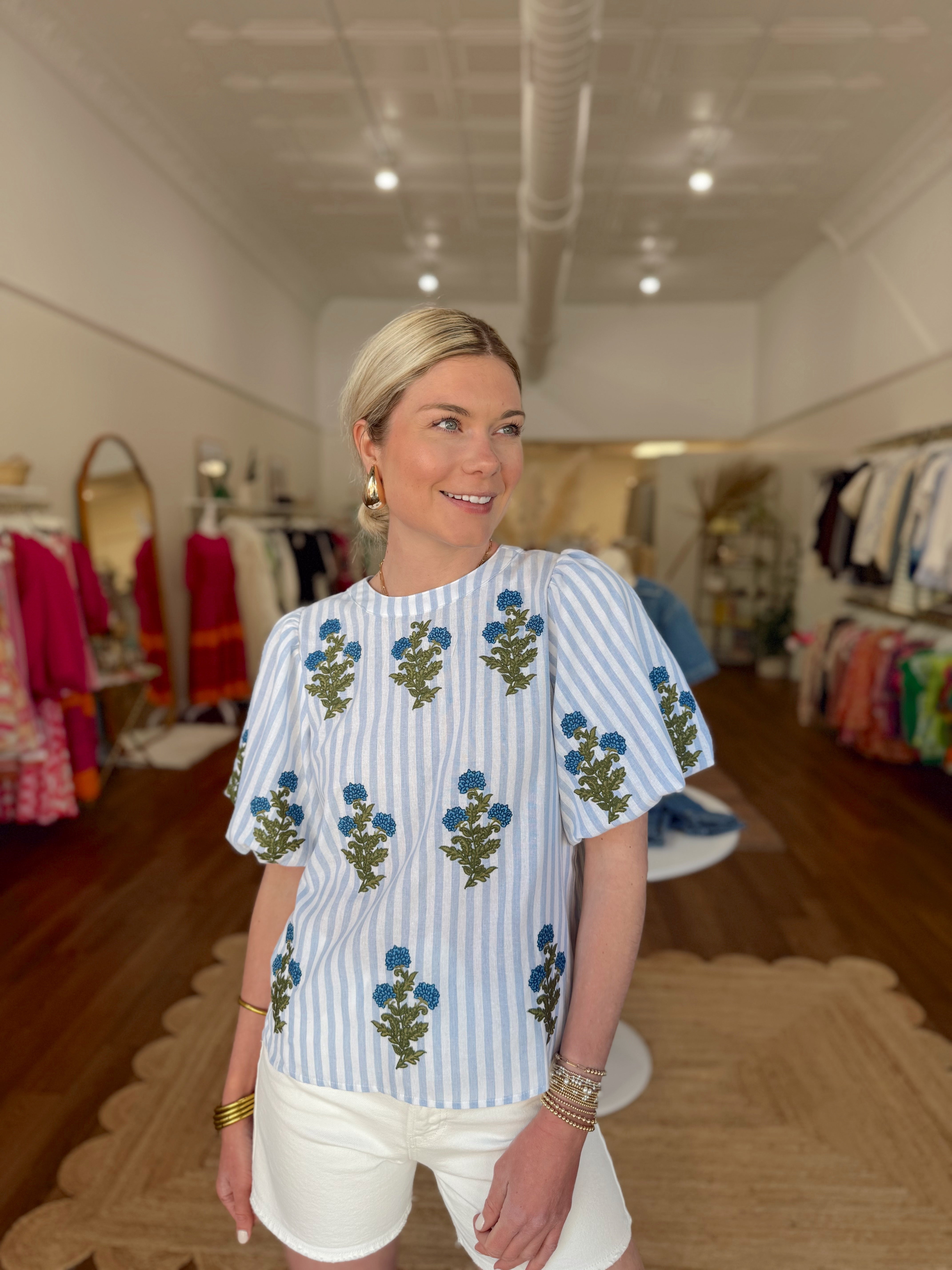 Ashley Embroidered Top
