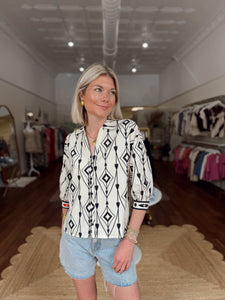 Maude Vivante Elsa Top in Arrow Motifs