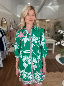Maude Vivante Ava Dress in Mint Flora