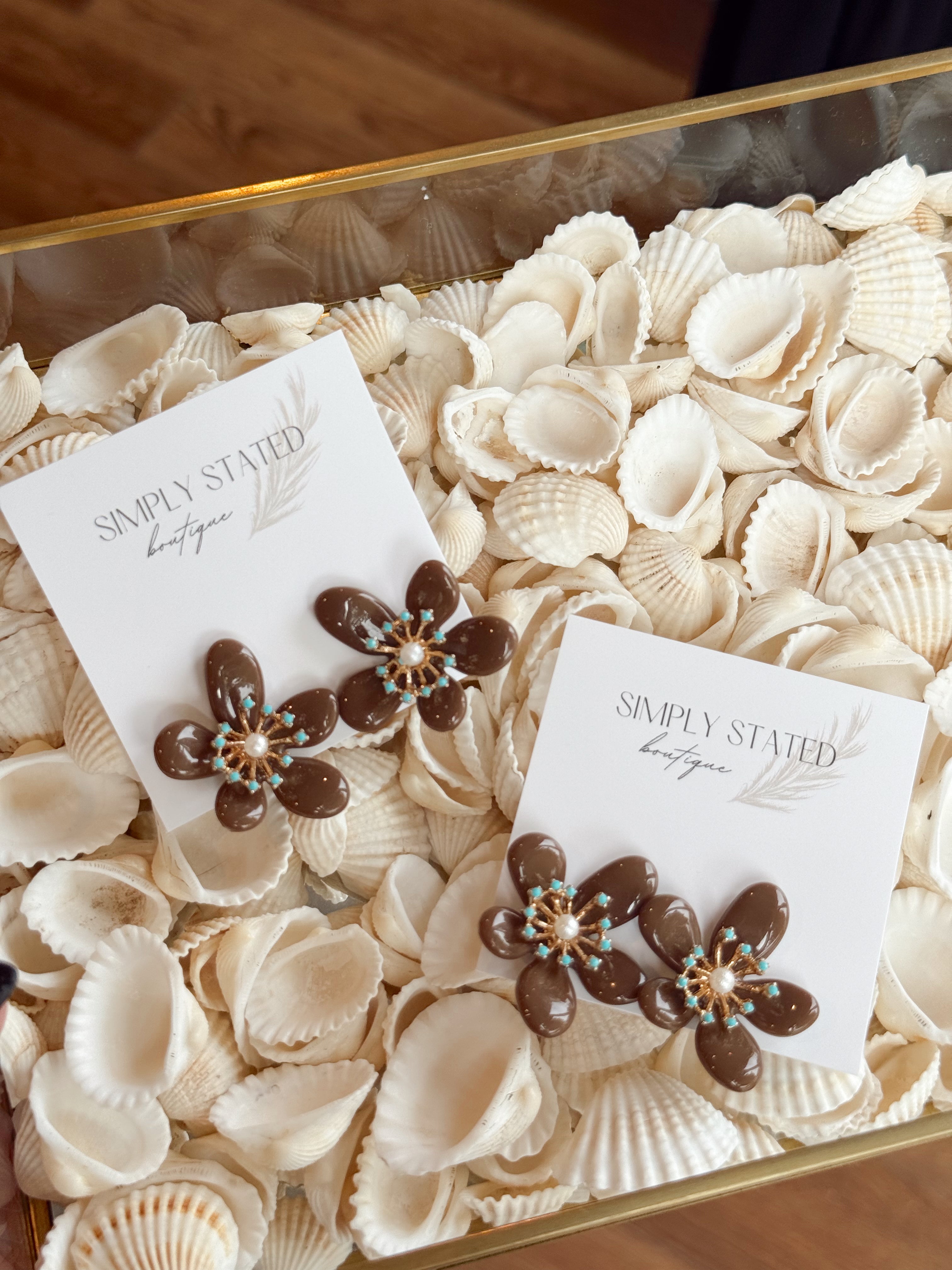 Cocoa Flower Earring