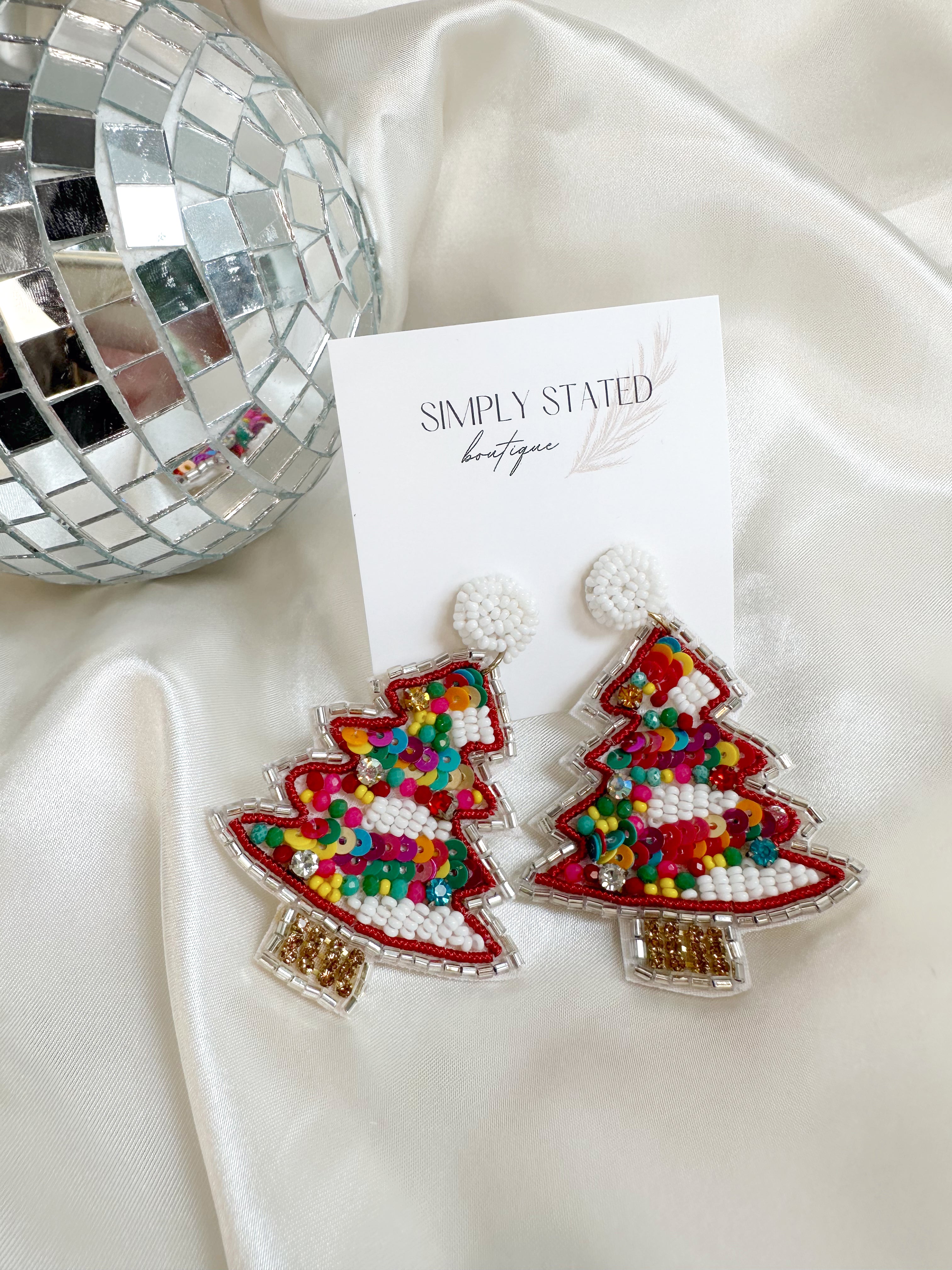 Rainbow Christmas Earring