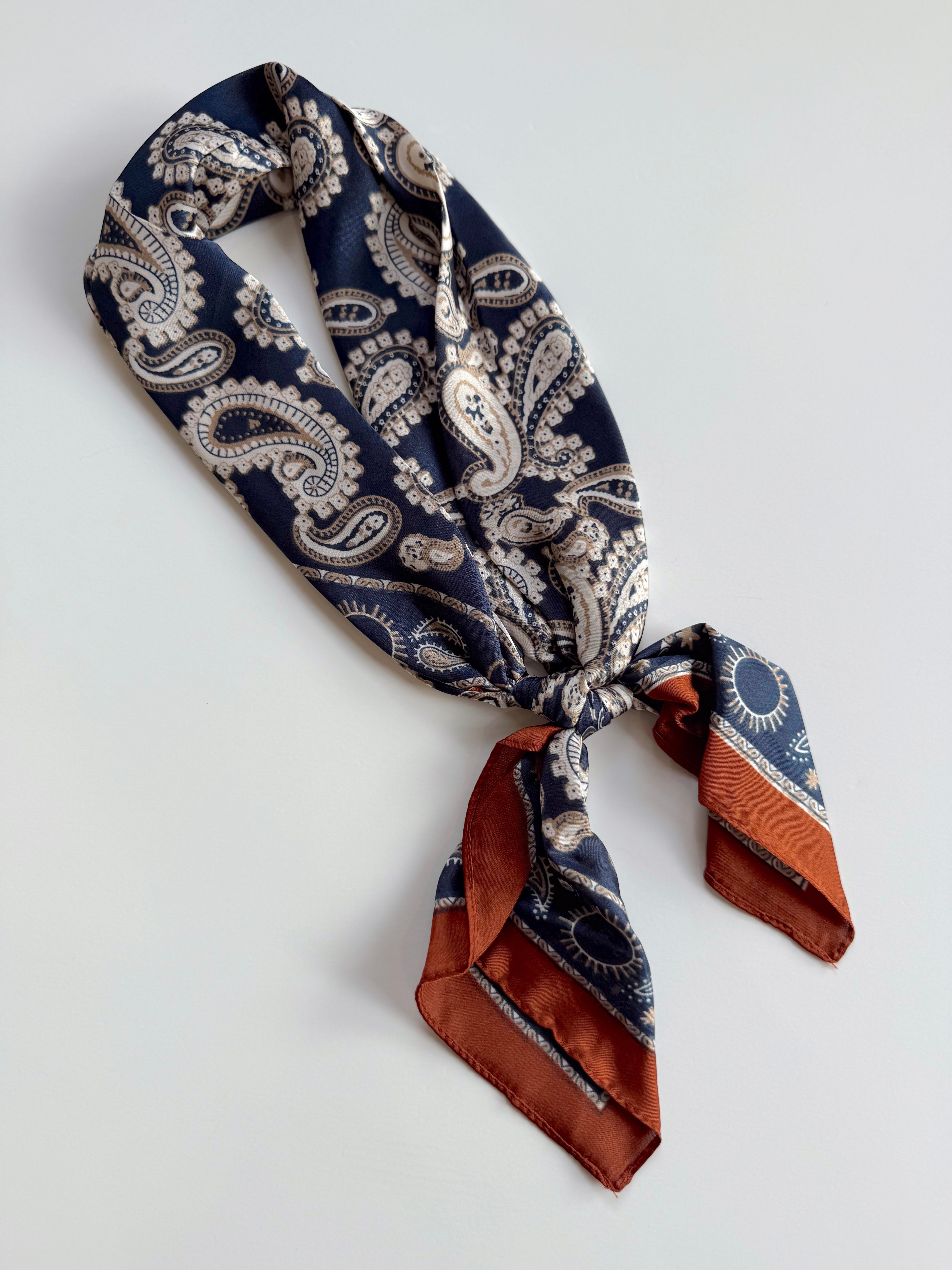 Navy Bandana Scarf
