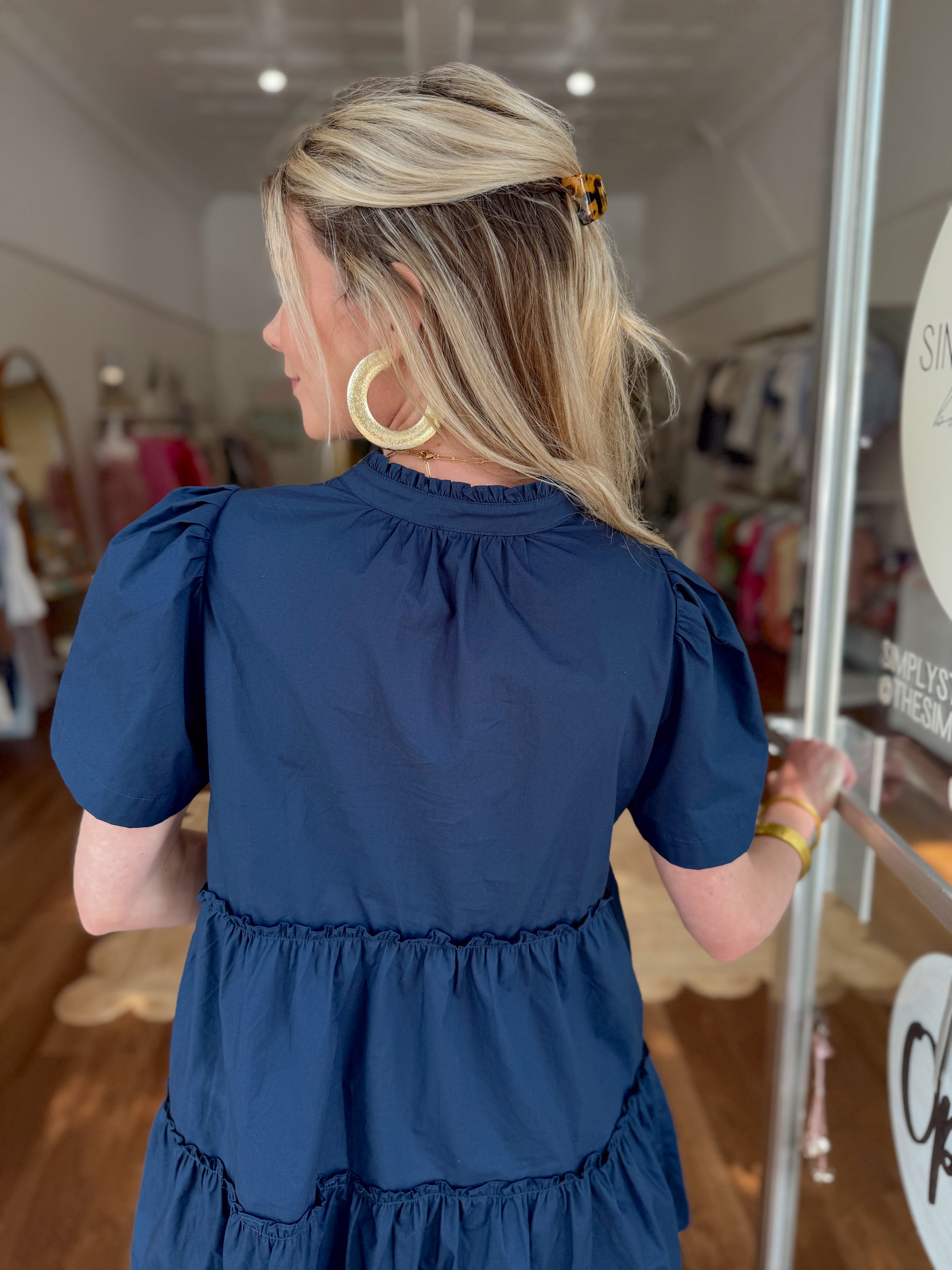 Mary Ann Dress in Blue