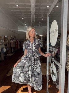 Maude Vivante Della Dress in Noir Florals