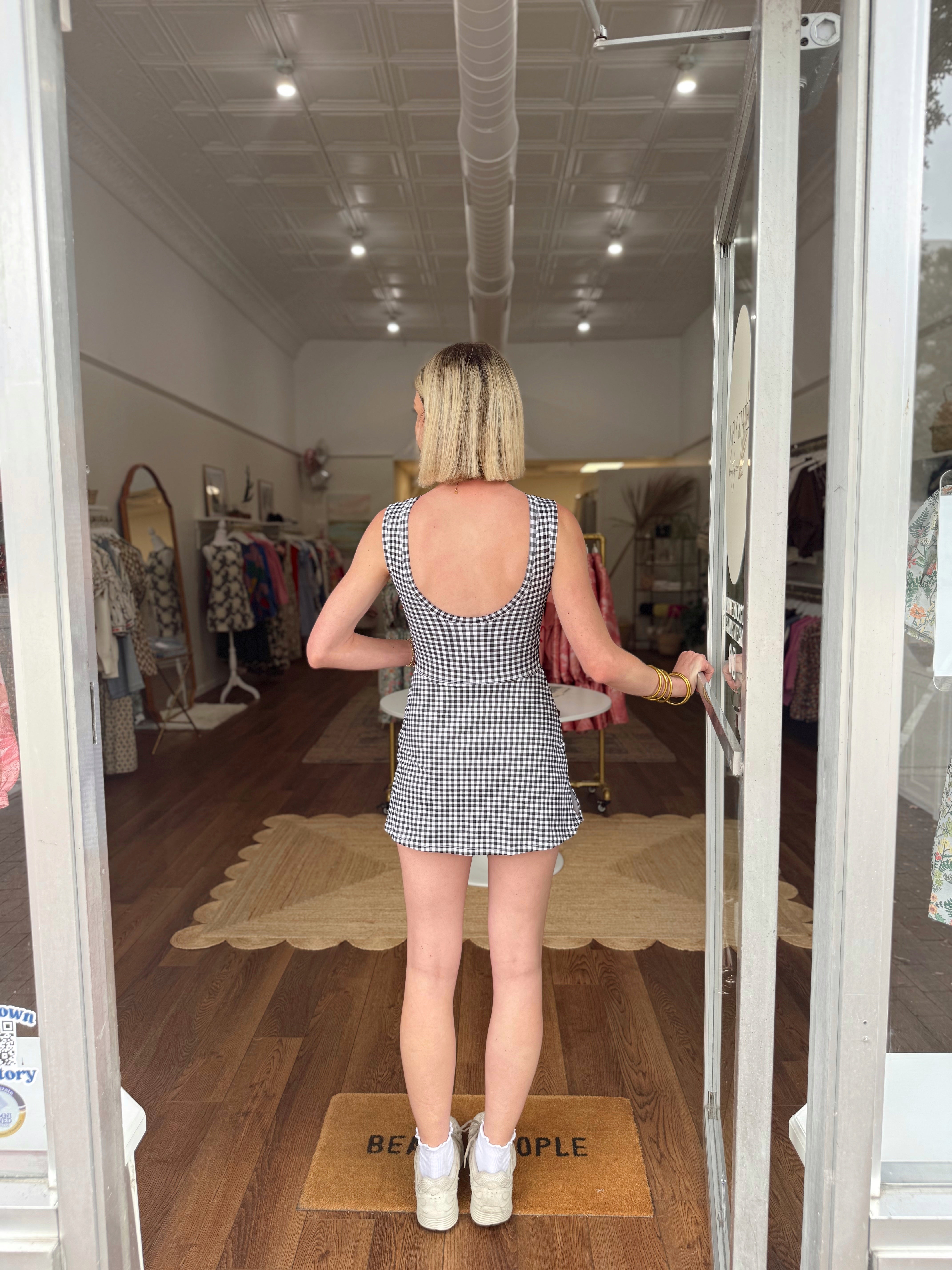 Gingham Wrap Dress