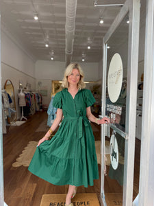 Maude Vivante Clara Dress in Emerald