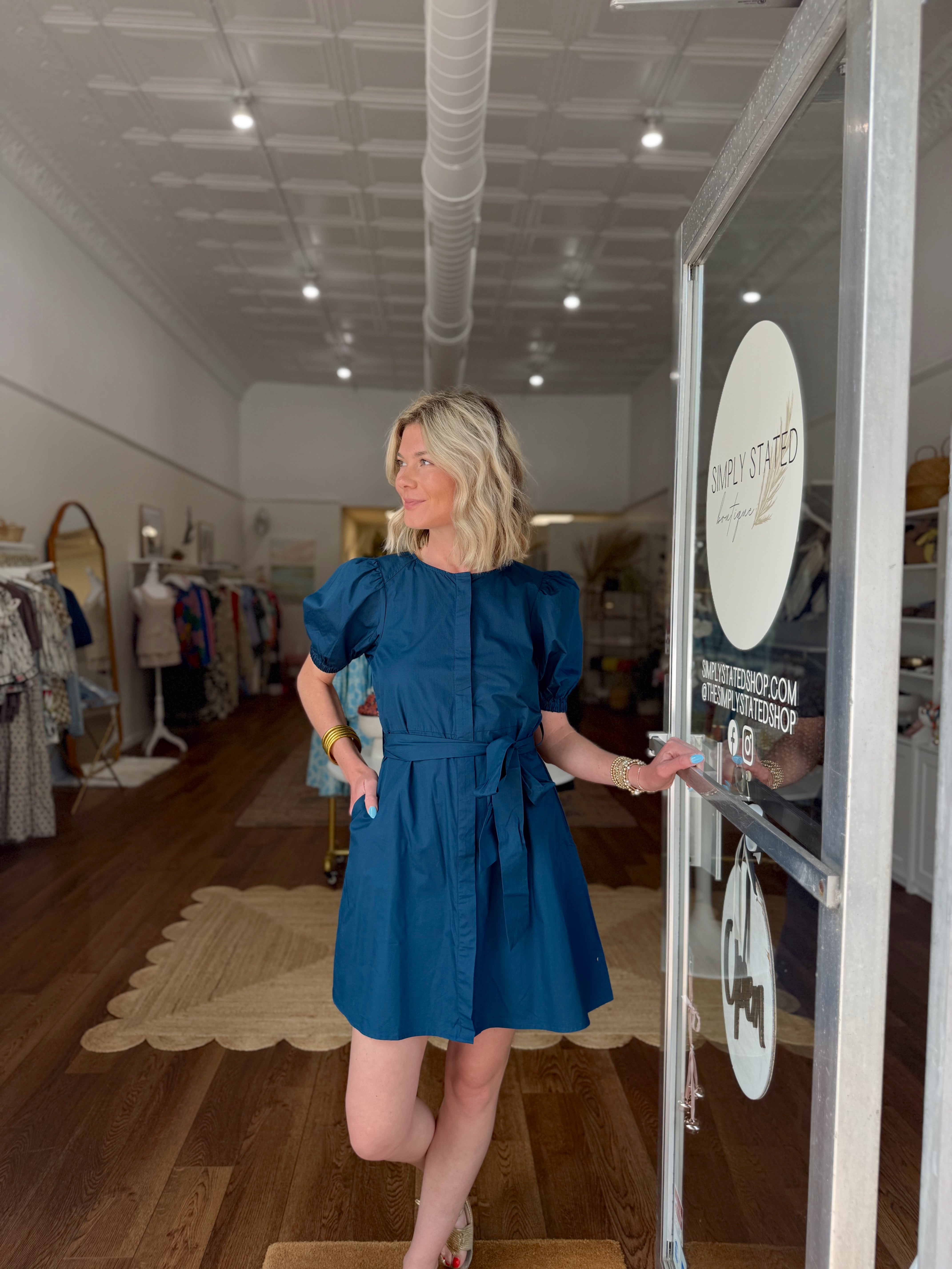 Maude Vivante Paula Dress in Midnight Blue