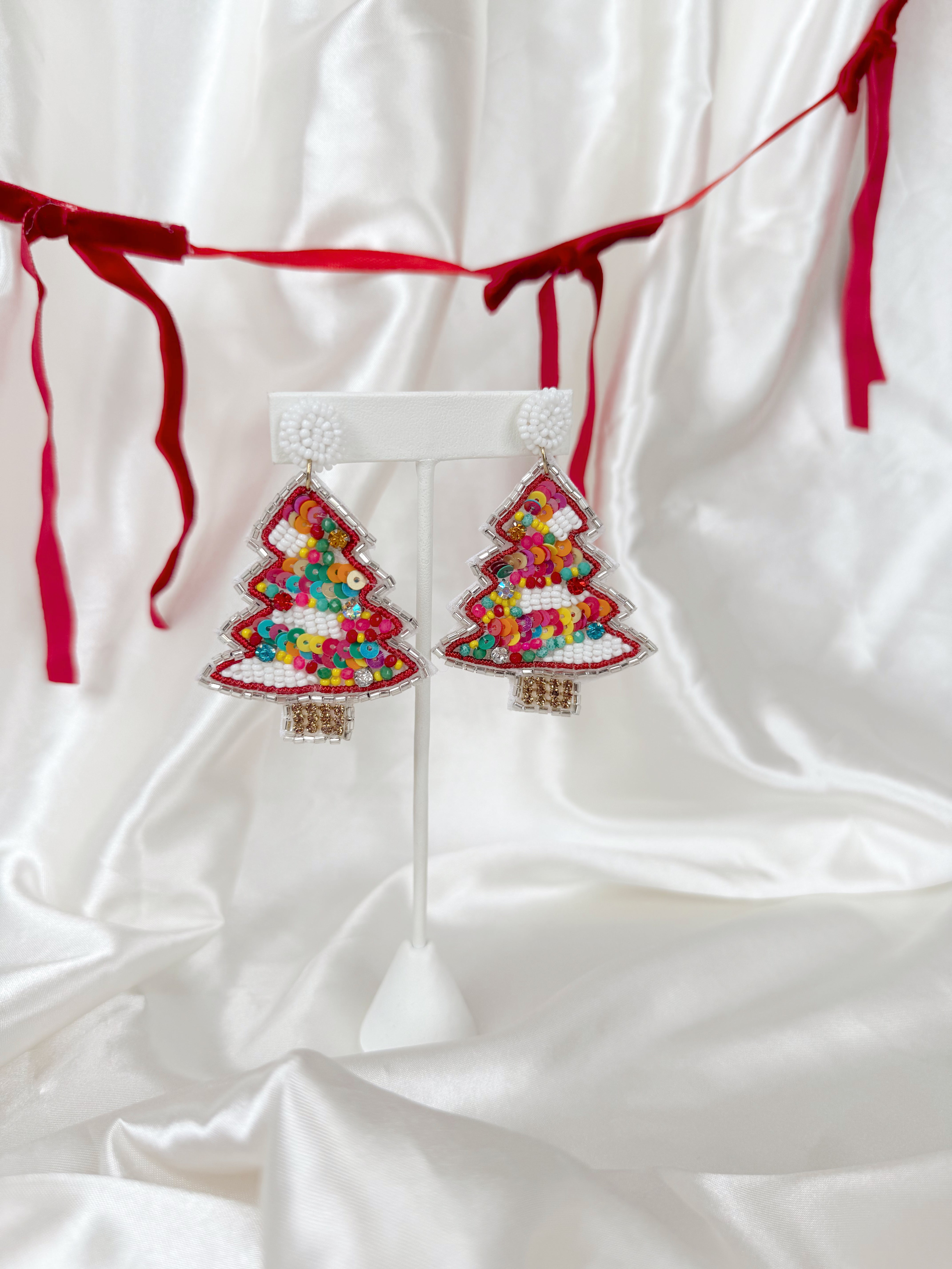 Rainbow Christmas Earring