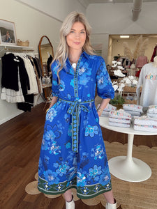 Maude Vivante Remi Dress in Sapphire Florals