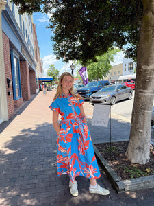 Maude Vivante Rylie Dress in Coral Florals