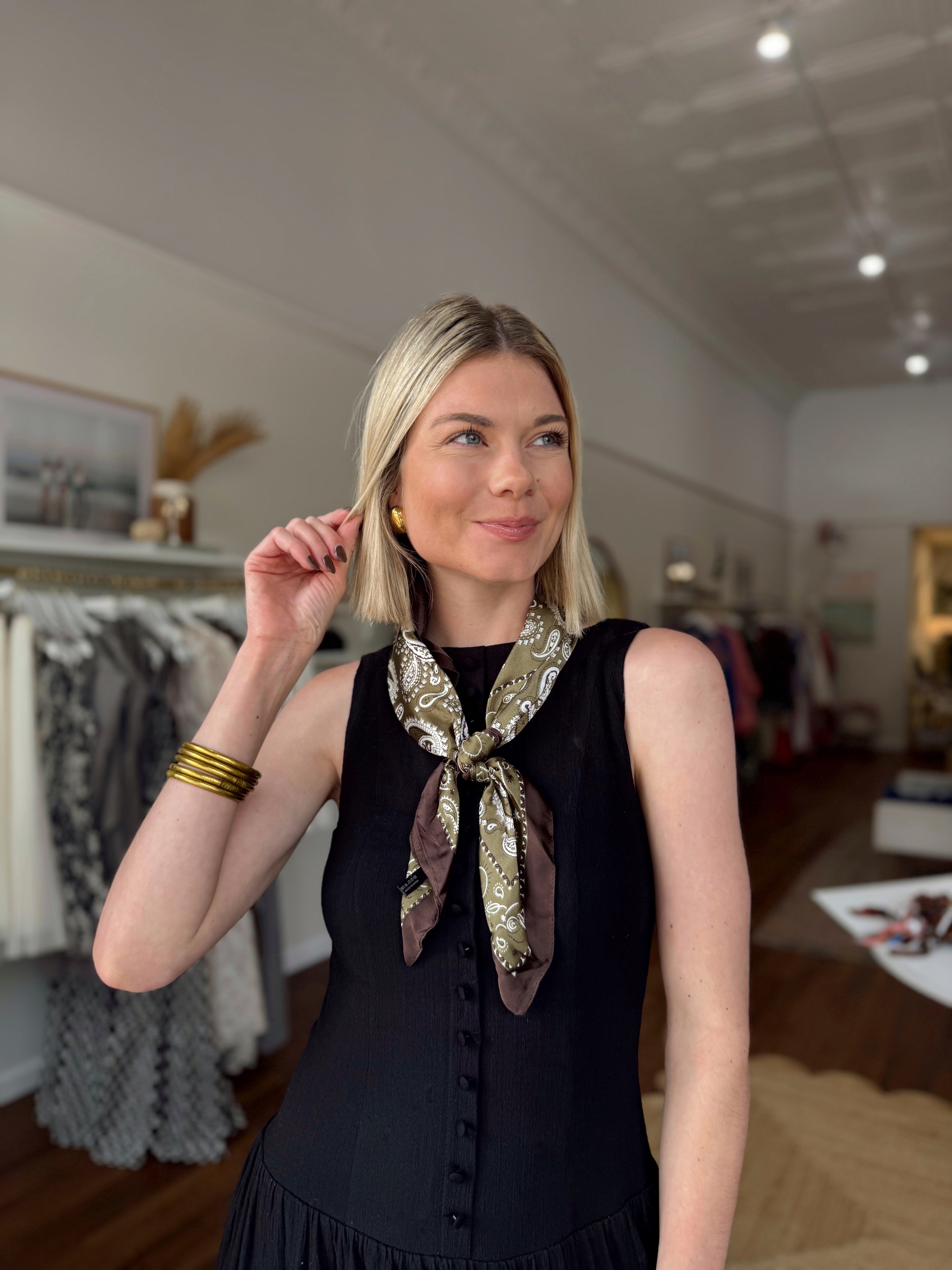 Olive Bandana Scarf