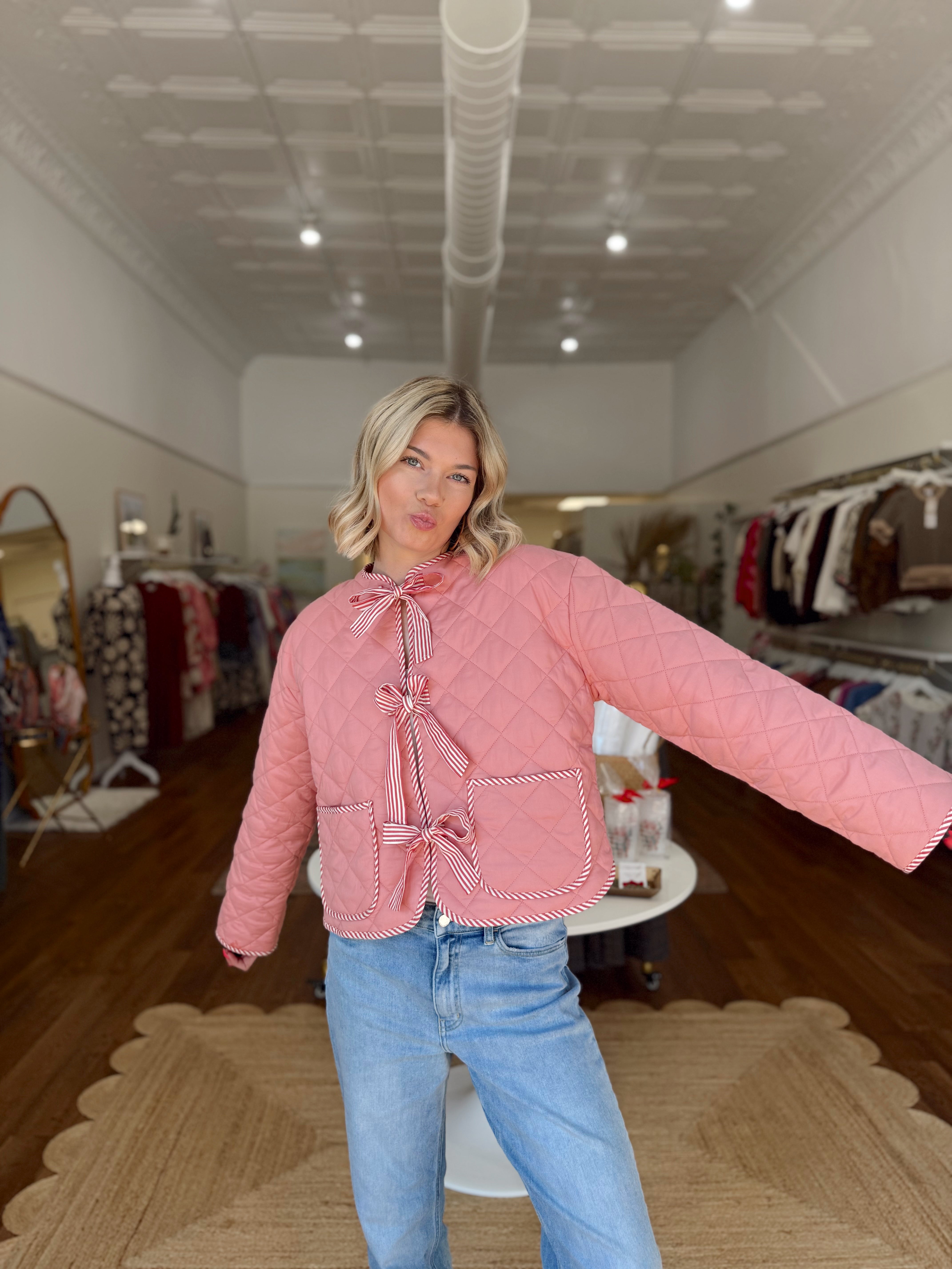 Peppermint Quilted Jacket