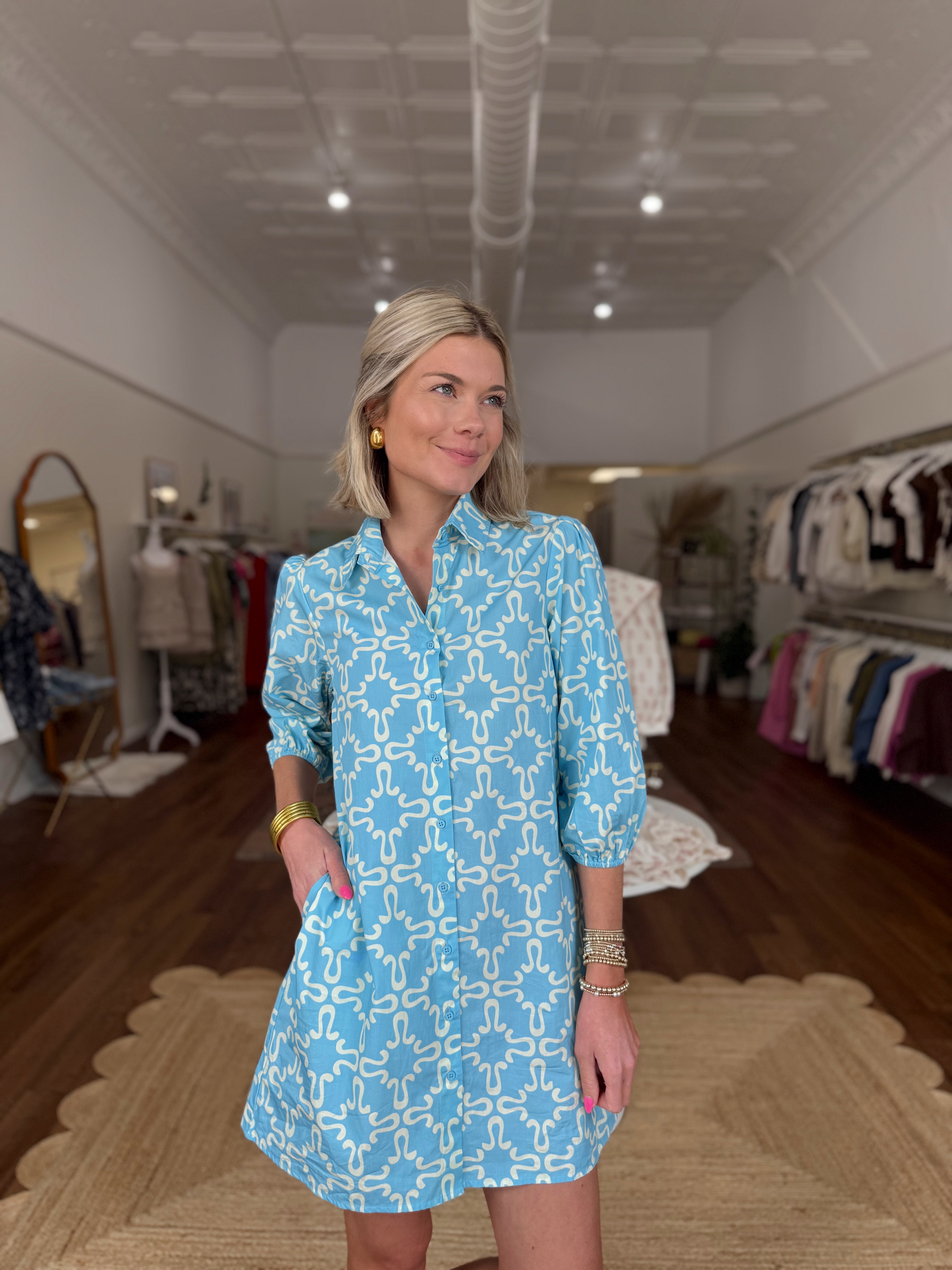 Maude Vivante Ava Dress in Carolina Blue
