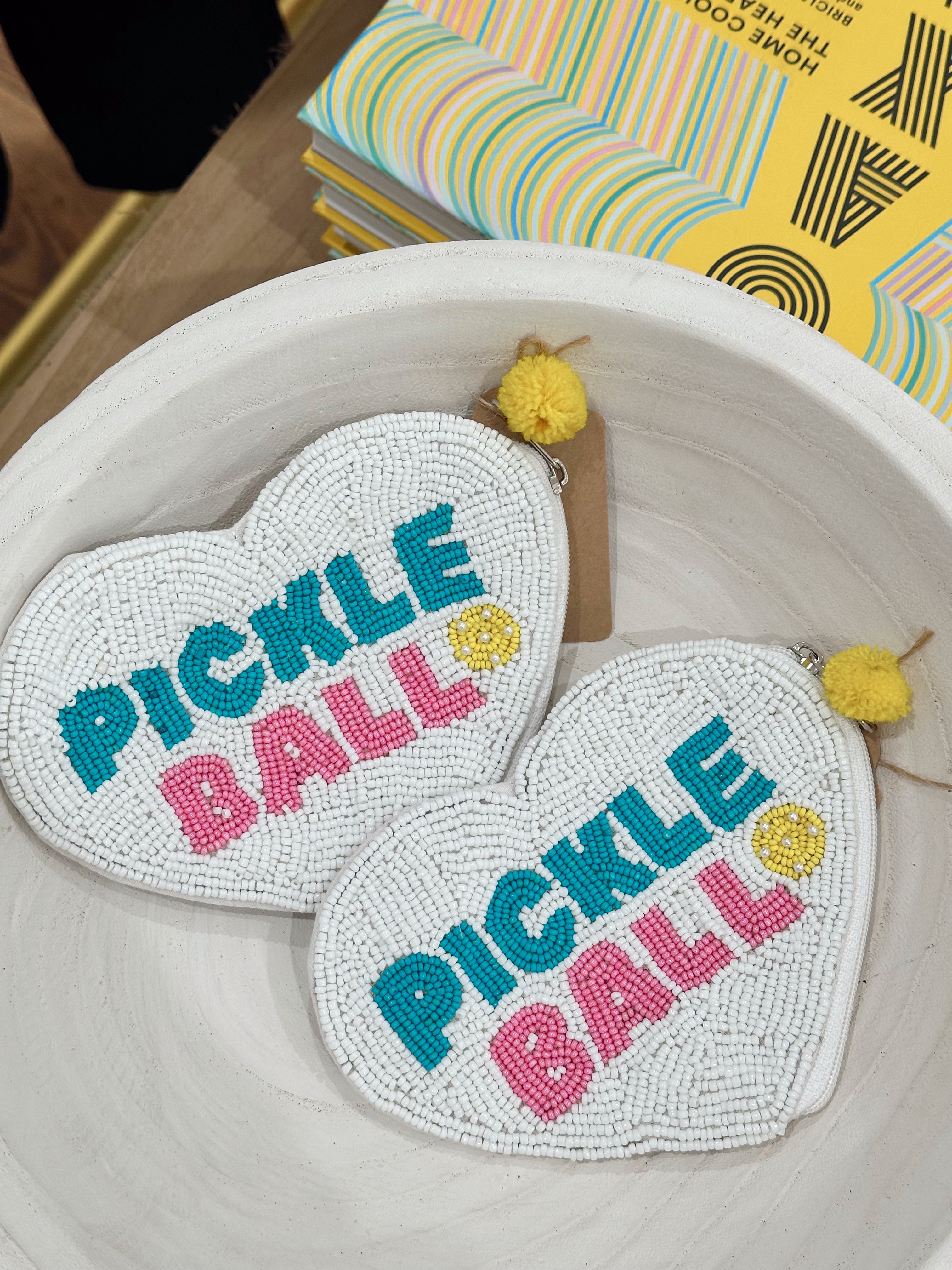 Pickleball Heart Coin Pouch