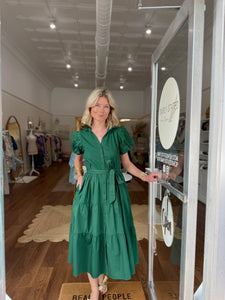 Maude Vivante Clara Dress in Emerald