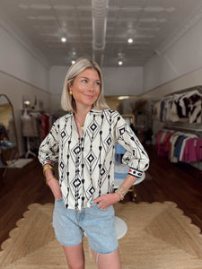 Maude Vivante Elsa Top in Arrow Motifs