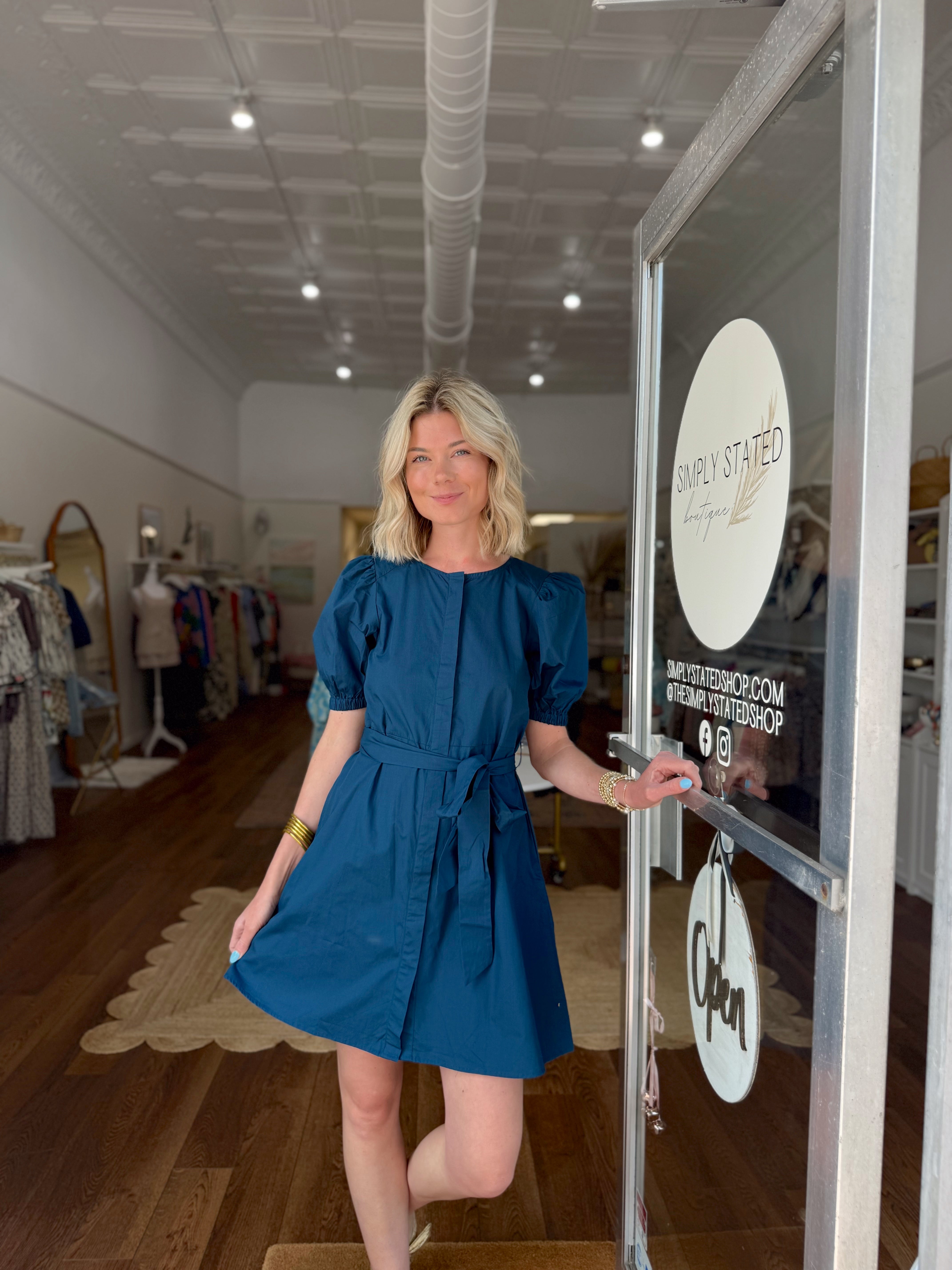 Maude Vivante Paula Dress in Midnight Blue